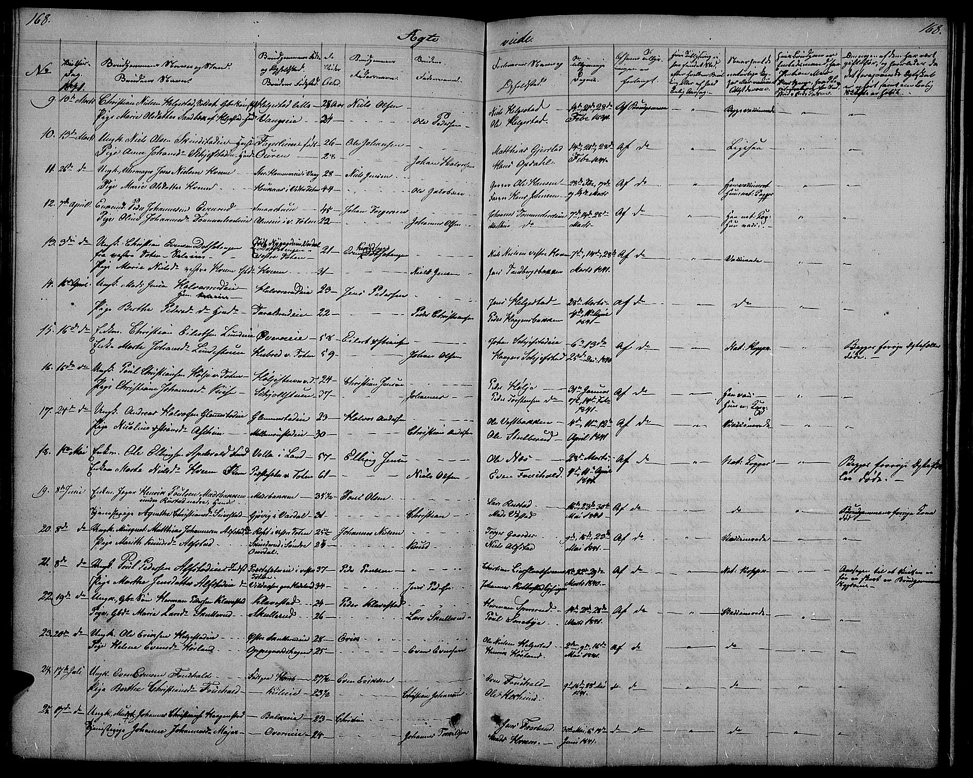 Østre Toten prestekontor, SAH/PREST-104/H/Ha/Hab/L0002: Parish register (copy) no. 2, 1840-1847, p. 168