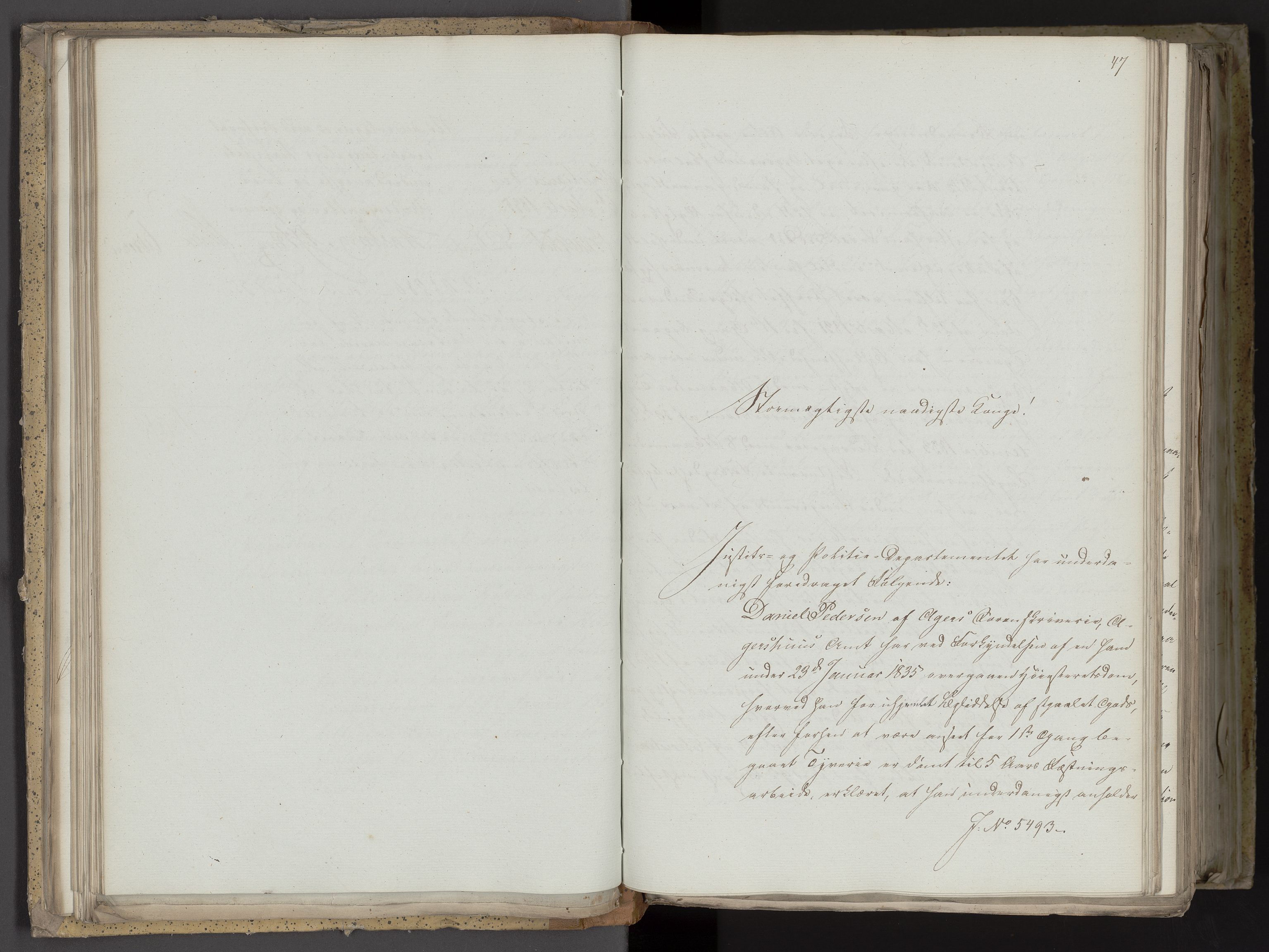 Statsrådsavdelingen i Stockholm, AV/RA-S-1003/D/Da/L0098: Regjeringsinnstillinger nr. 5461-5649, 1835