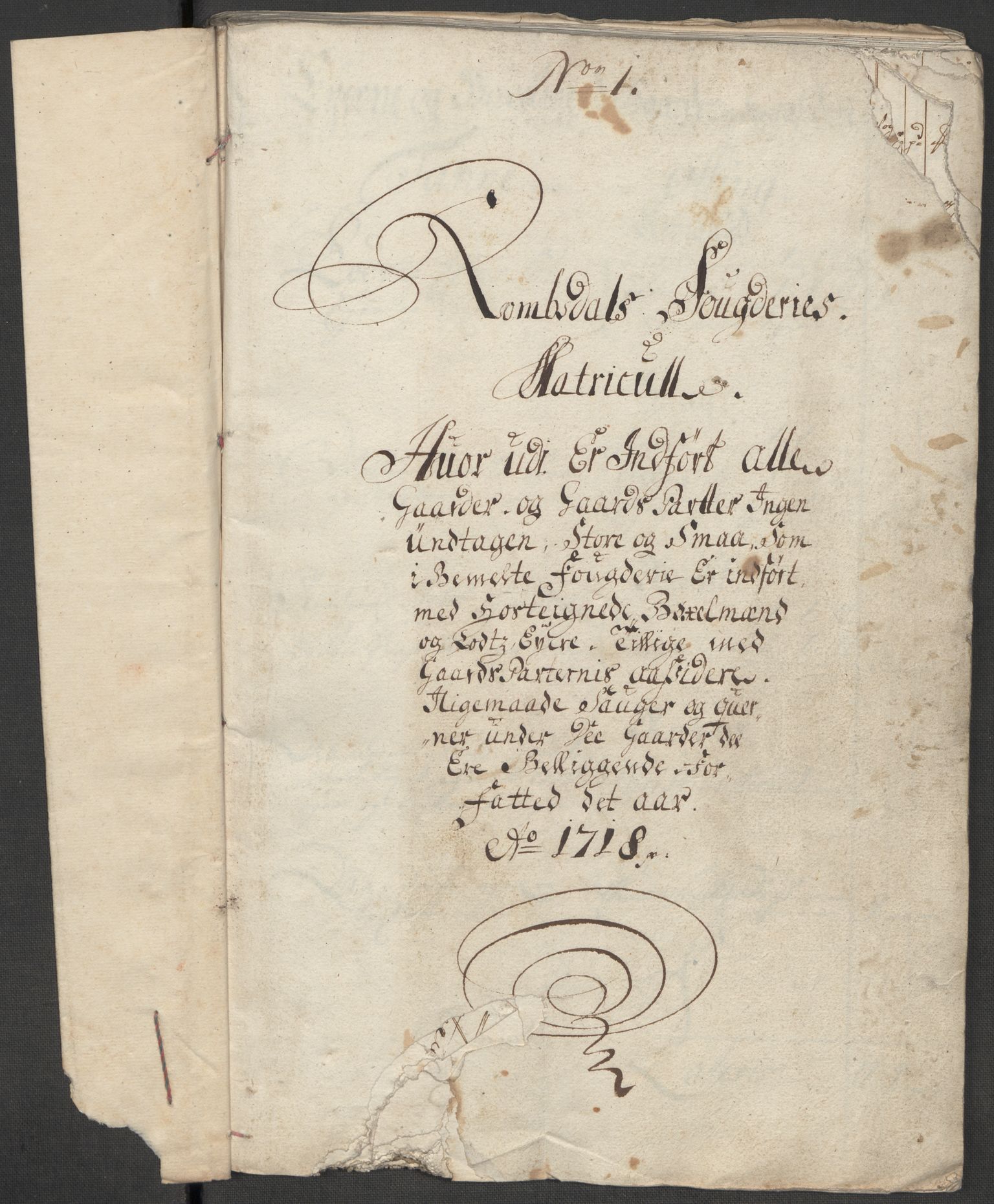 Rentekammeret inntil 1814, Reviderte regnskaper, Fogderegnskap, RA/EA-4092/R55/L3665: Fogderegnskap Romsdal, 1718, p. 17
