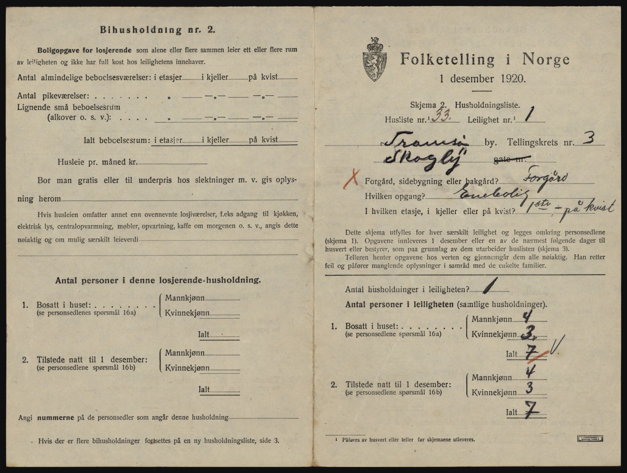 SATØ, 1920 census for Tromsø, 1920, p. 3211