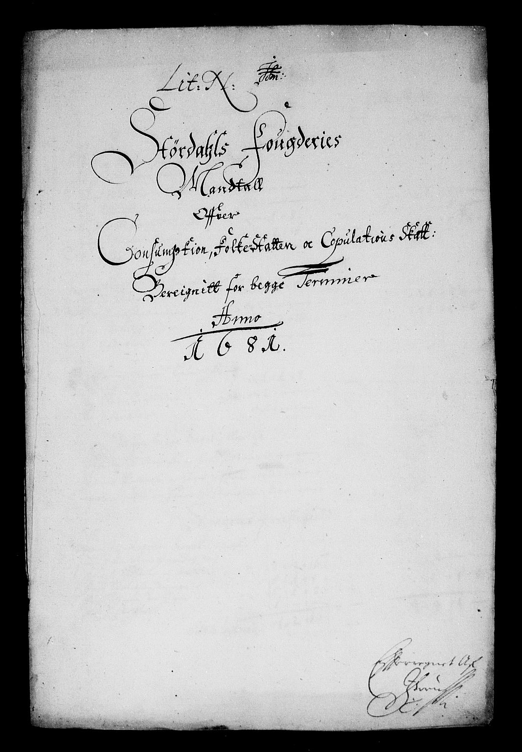 Rentekammeret inntil 1814, Reviderte regnskaper, Stiftamtstueregnskaper, Trondheim stiftamt og Nordland amt, RA/EA-6044/R/Rf/L0063: Trondheim stiftamt, 1681