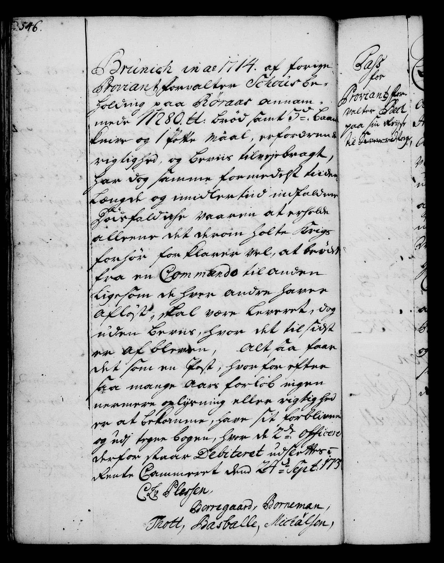 Rentekammeret, Kammerkanselliet, RA/EA-3111/G/Gg/Gga/L0003: Norsk ekspedisjonsprotokoll med register (merket RK 53.3), 1727-1734, p. 546