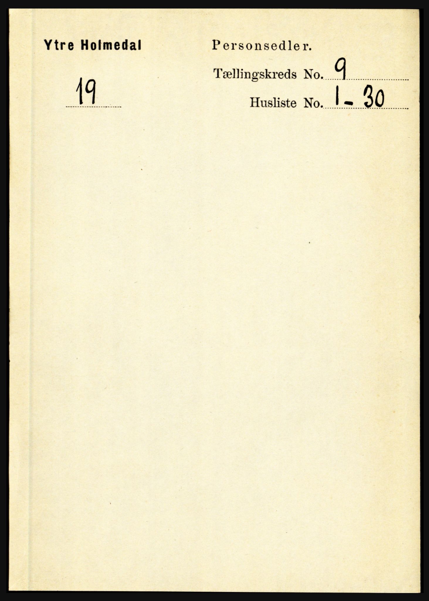 RA, 1891 census for 1429 Ytre Holmedal, 1891, p. 2040