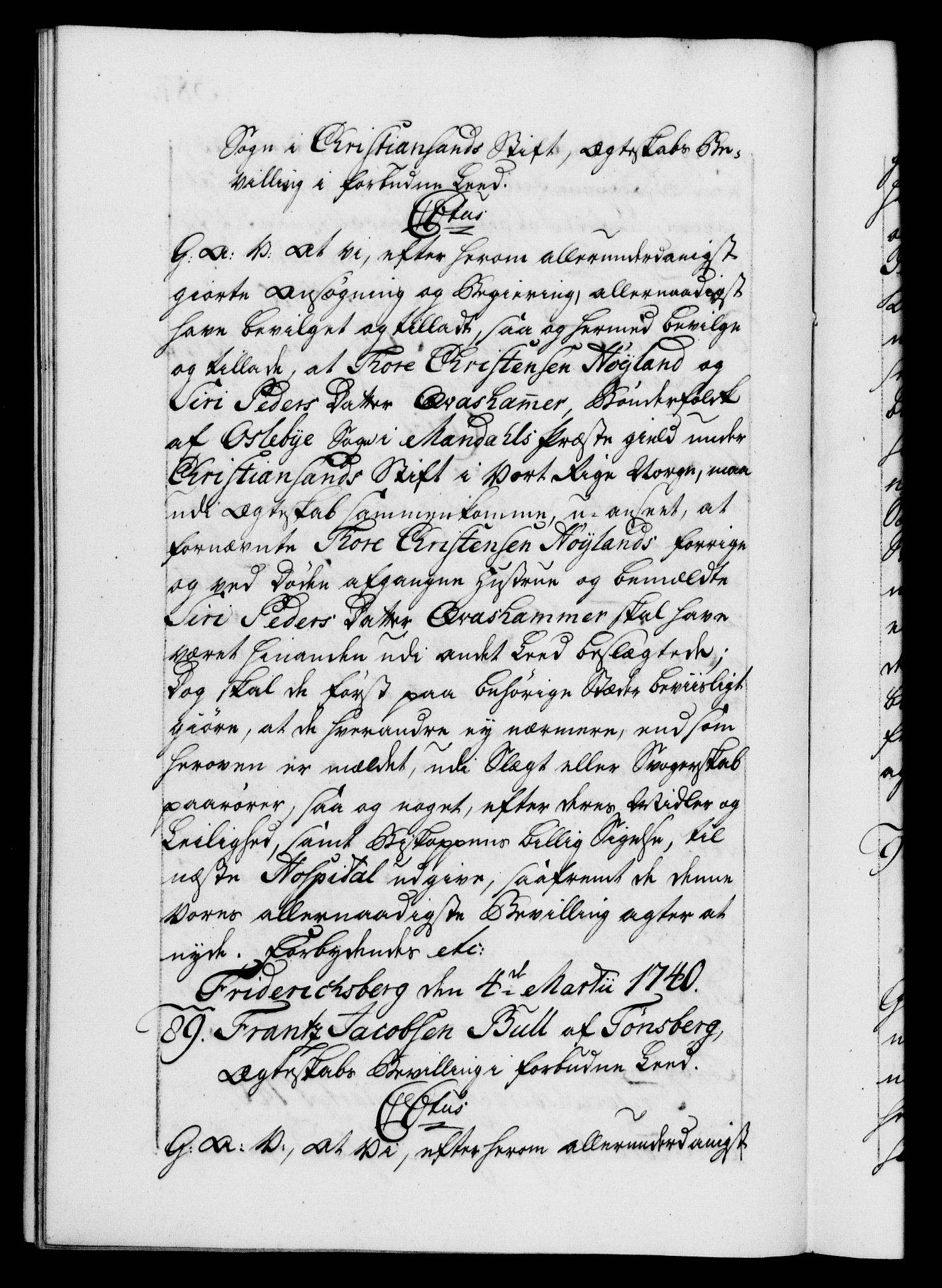 Danske Kanselli 1572-1799, AV/RA-EA-3023/F/Fc/Fca/Fcaa/L0031: Norske registre, 1739-1740, p. 387b