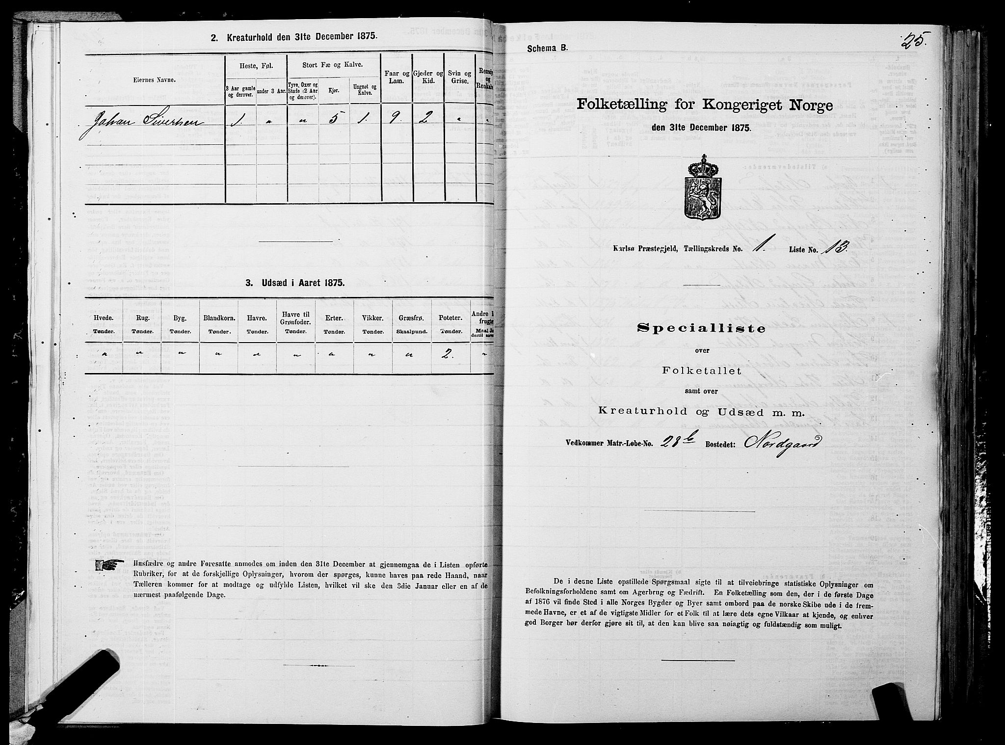 SATØ, 1875 census for 1936P Karlsøy, 1875, p. 1025