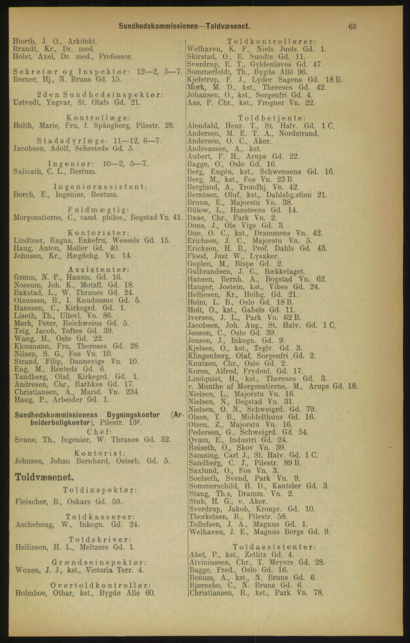 Kristiania/Oslo adressebok, PUBL/-, 1900, p. 63