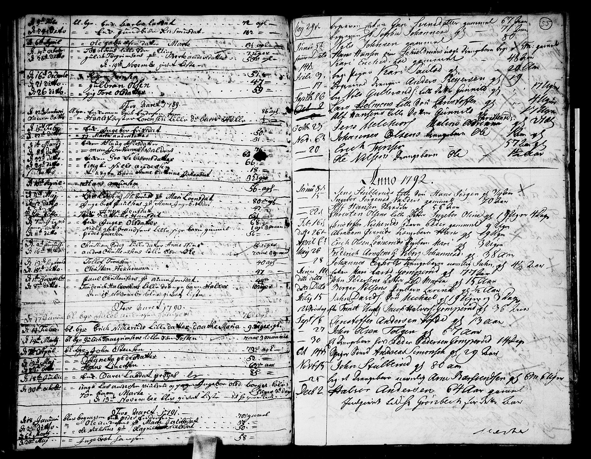 Skoger kirkebøker, SAKO/A-59/G/Gb/L0002: Parish register (copy) no. II 2, 1753-1795, p. 55