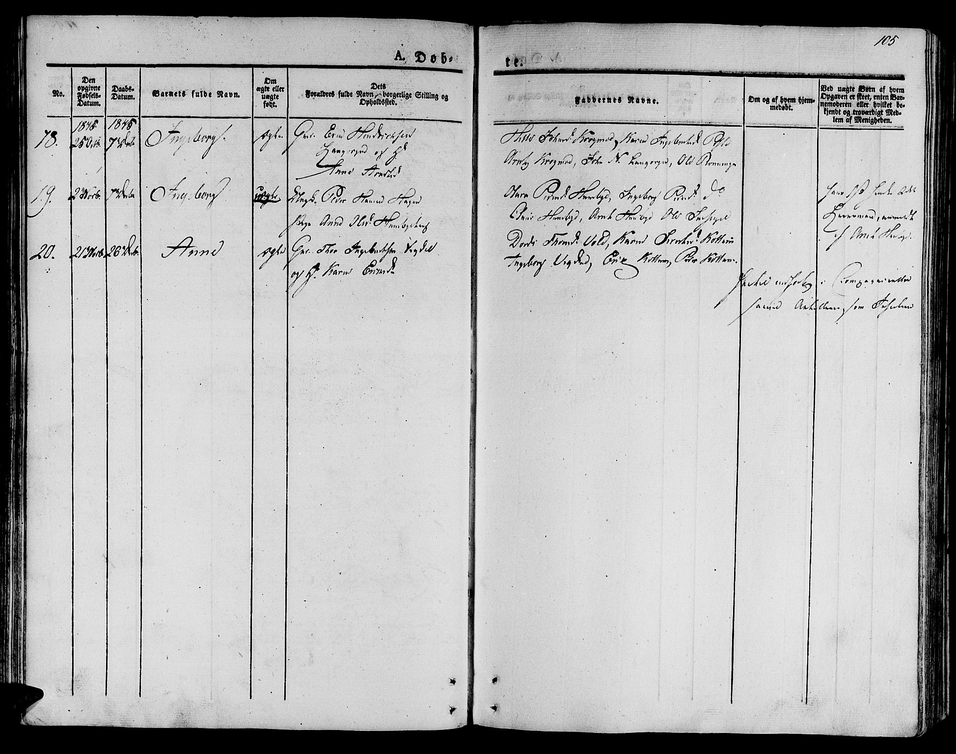 Ministerialprotokoller, klokkerbøker og fødselsregistre - Sør-Trøndelag, SAT/A-1456/612/L0375: Parish register (official) no. 612A07 /2, 1829-1845, p. 105
