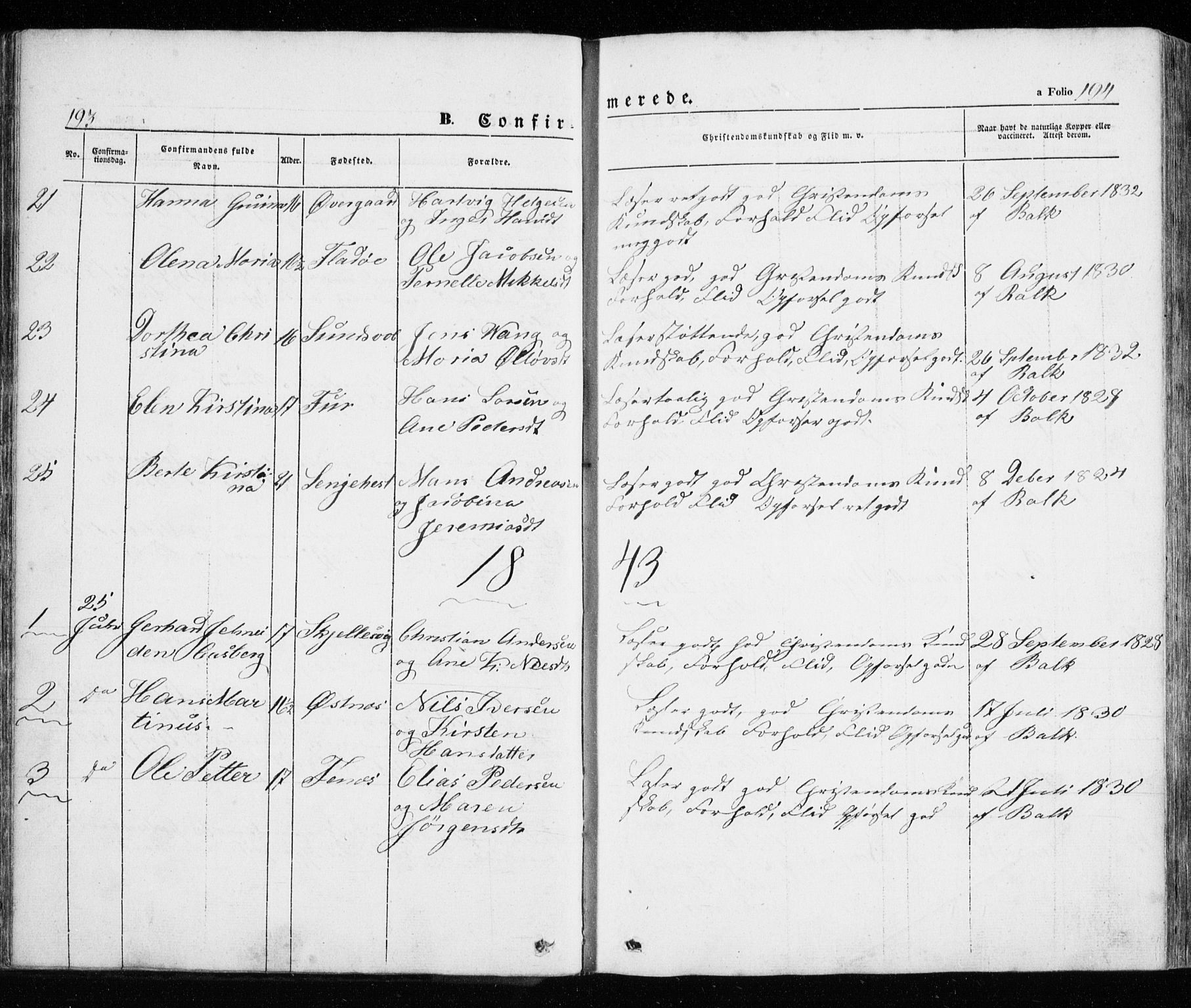 Trondenes sokneprestkontor, SATØ/S-1319/H/Ha/L0010kirke: Parish register (official) no. 10, 1840-1865, p. 193-194
