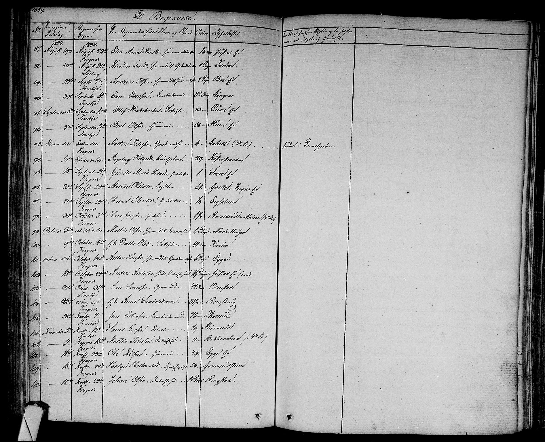 Lier kirkebøker, AV/SAKO-A-230/F/Fa/L0010: Parish register (official) no. I 10, 1827-1843, p. 359