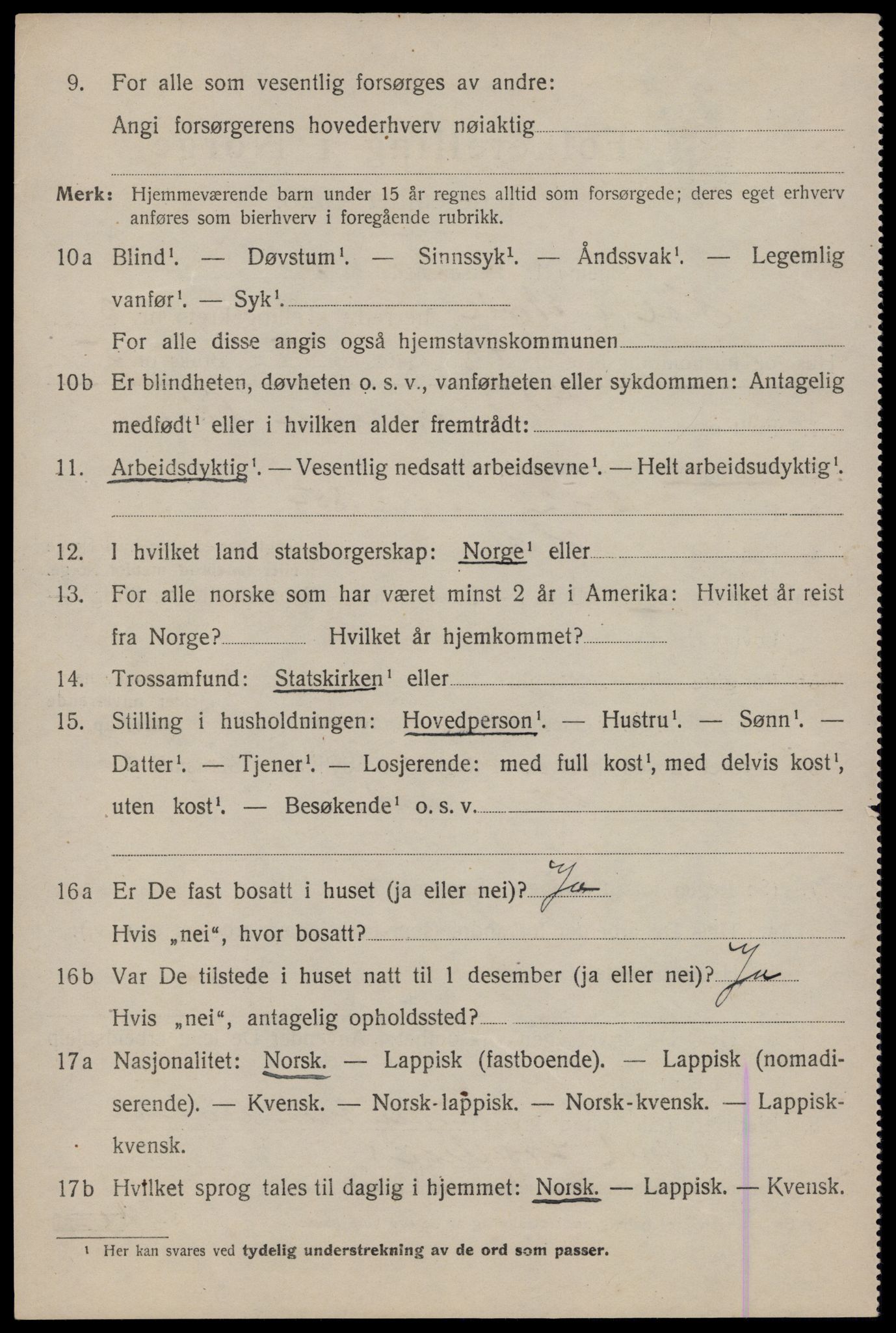 SAT, 1920 census for Hol, 1920, p. 2962