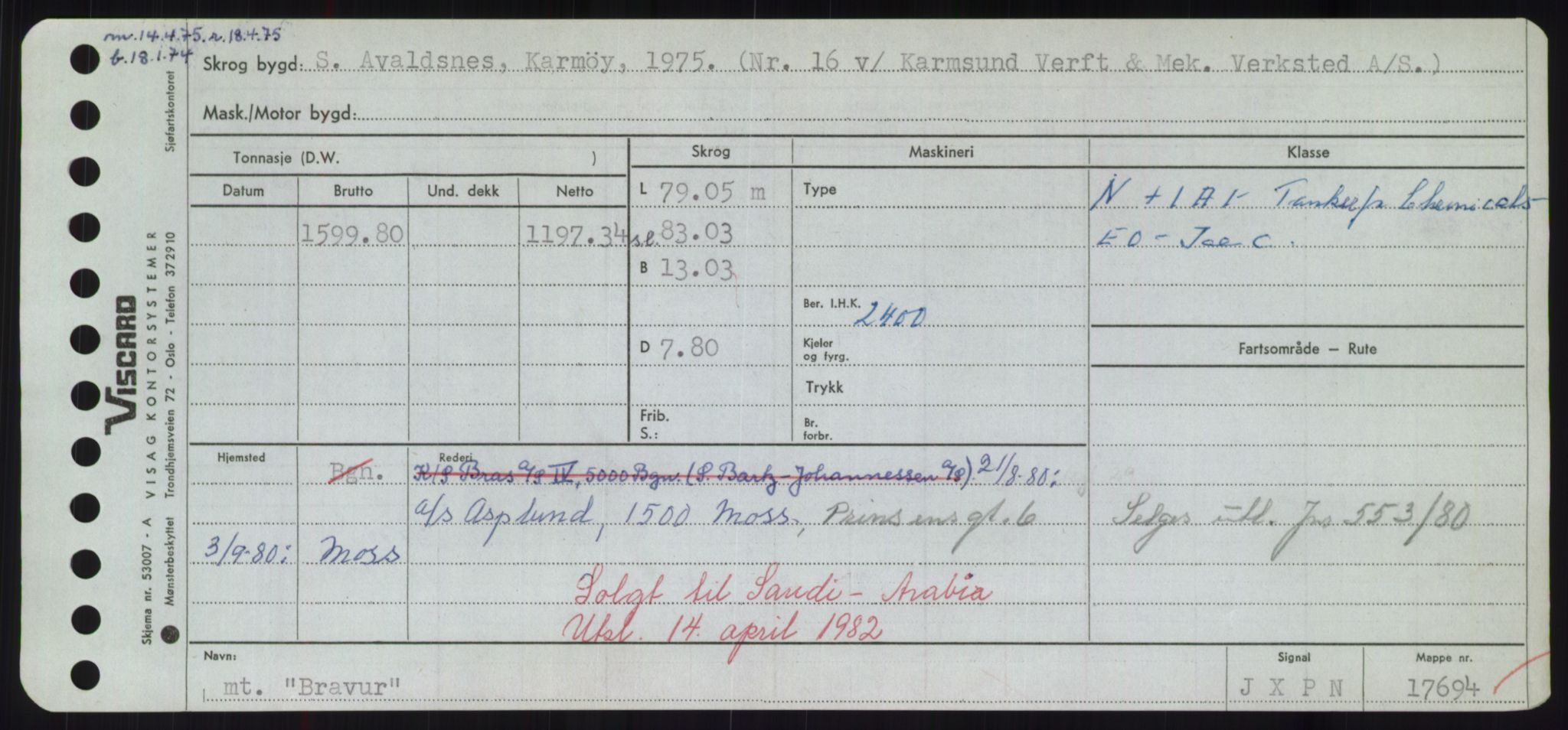 Sjøfartsdirektoratet med forløpere, Skipsmålingen, RA/S-1627/H/Hd/L0005: Fartøy, Br-Byg, p. 163