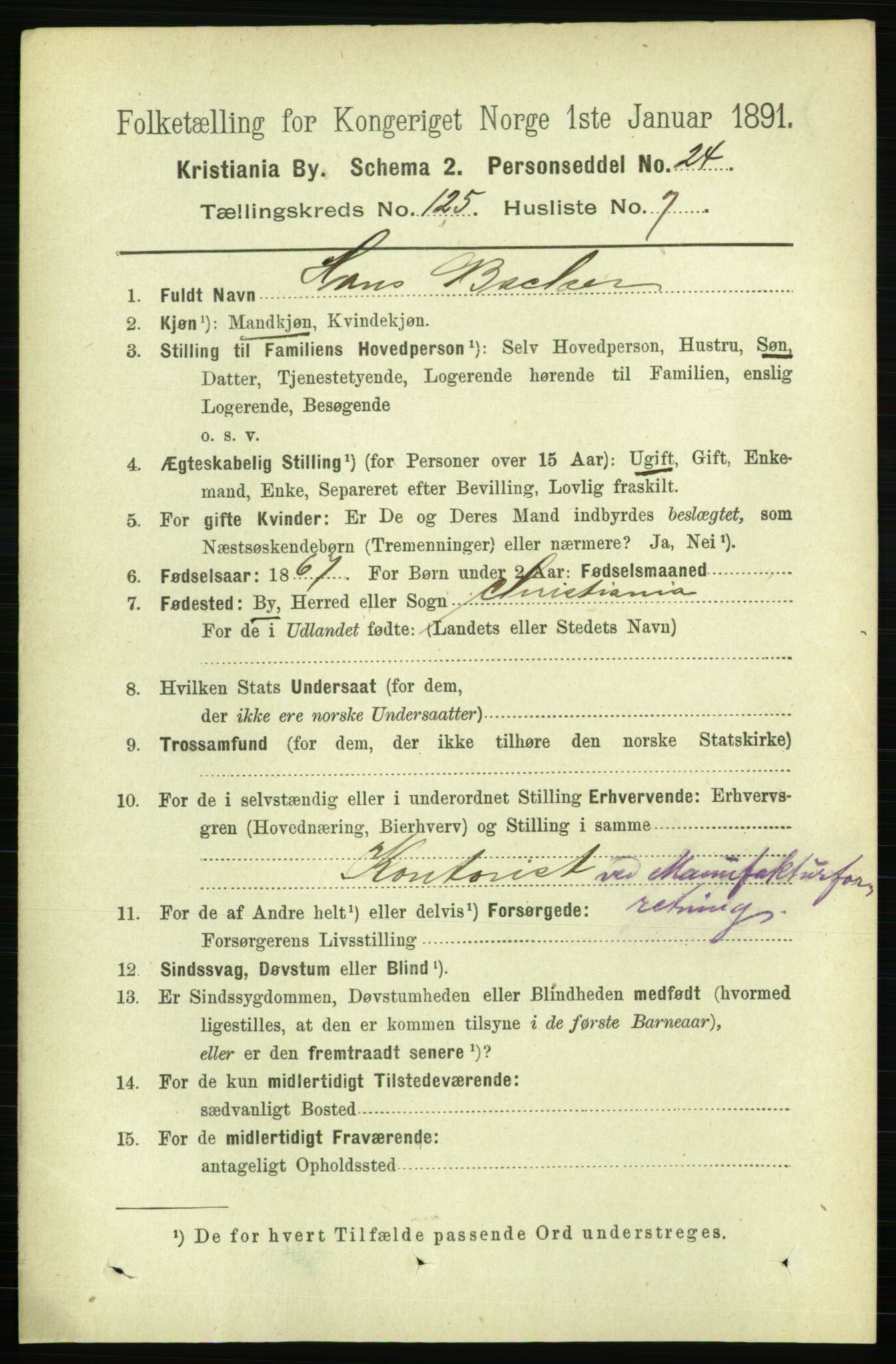 RA, 1891 census for 0301 Kristiania, 1891, p. 66954