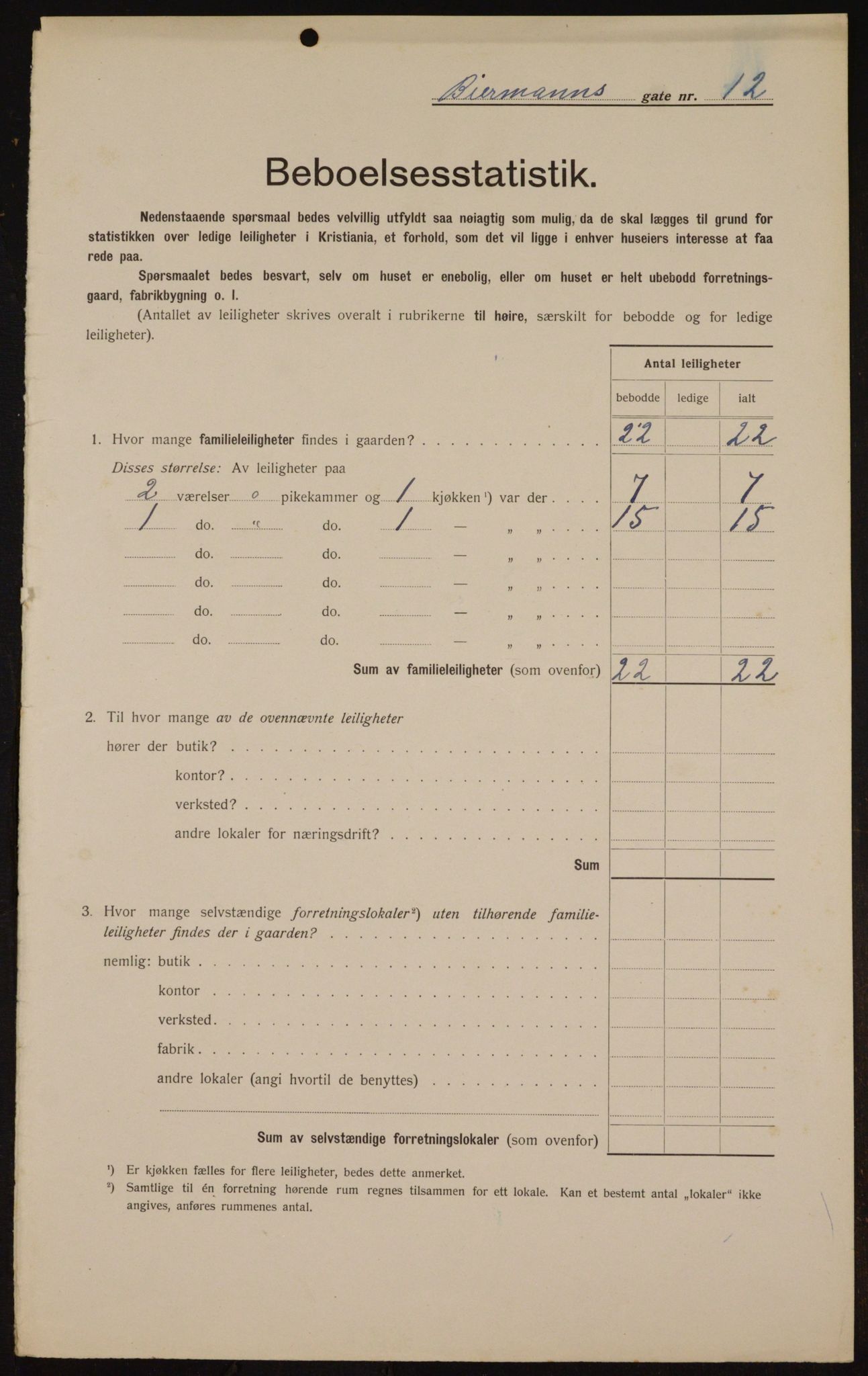 OBA, Municipal Census 1912 for Kristiania, 1912, p. 4916