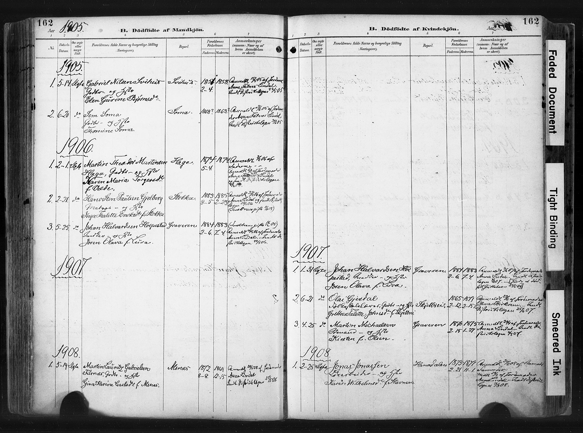 Høyland sokneprestkontor, SAST/A-101799/001/30BA/L0015: Parish register (official) no. A 14, 1899-1911, p. 162