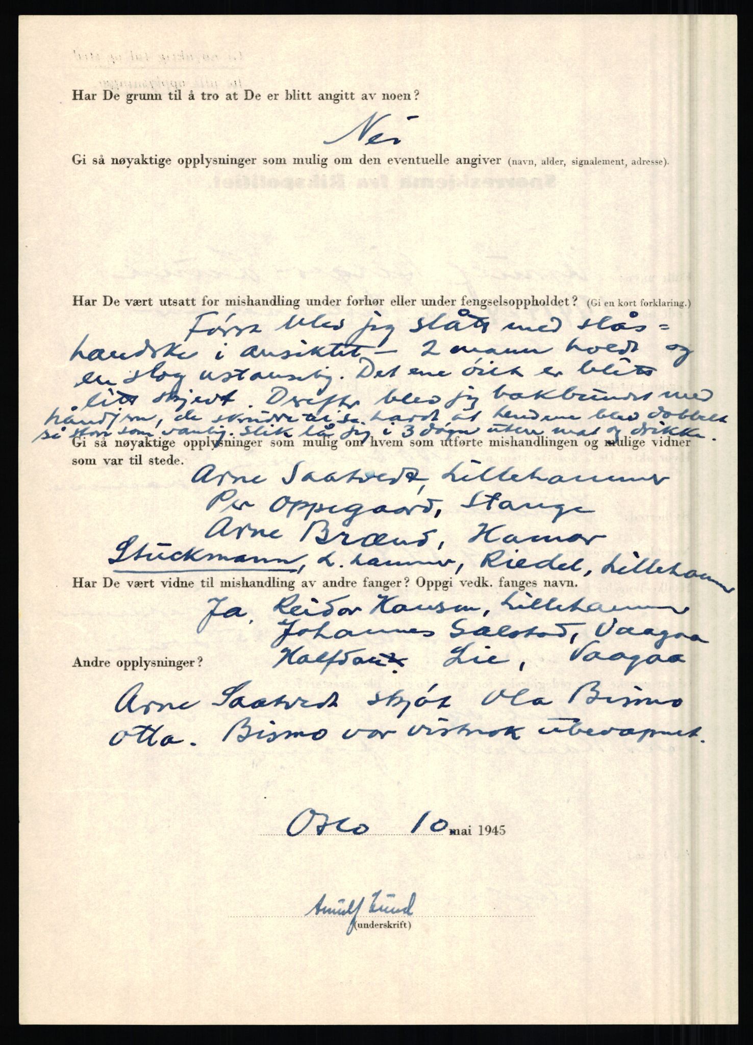 Rikspolitisjefen, AV/RA-S-1560/L/L0011: Lucassen, Oscar Fredrik - Moen, Olav, 1940-1945, p. 20