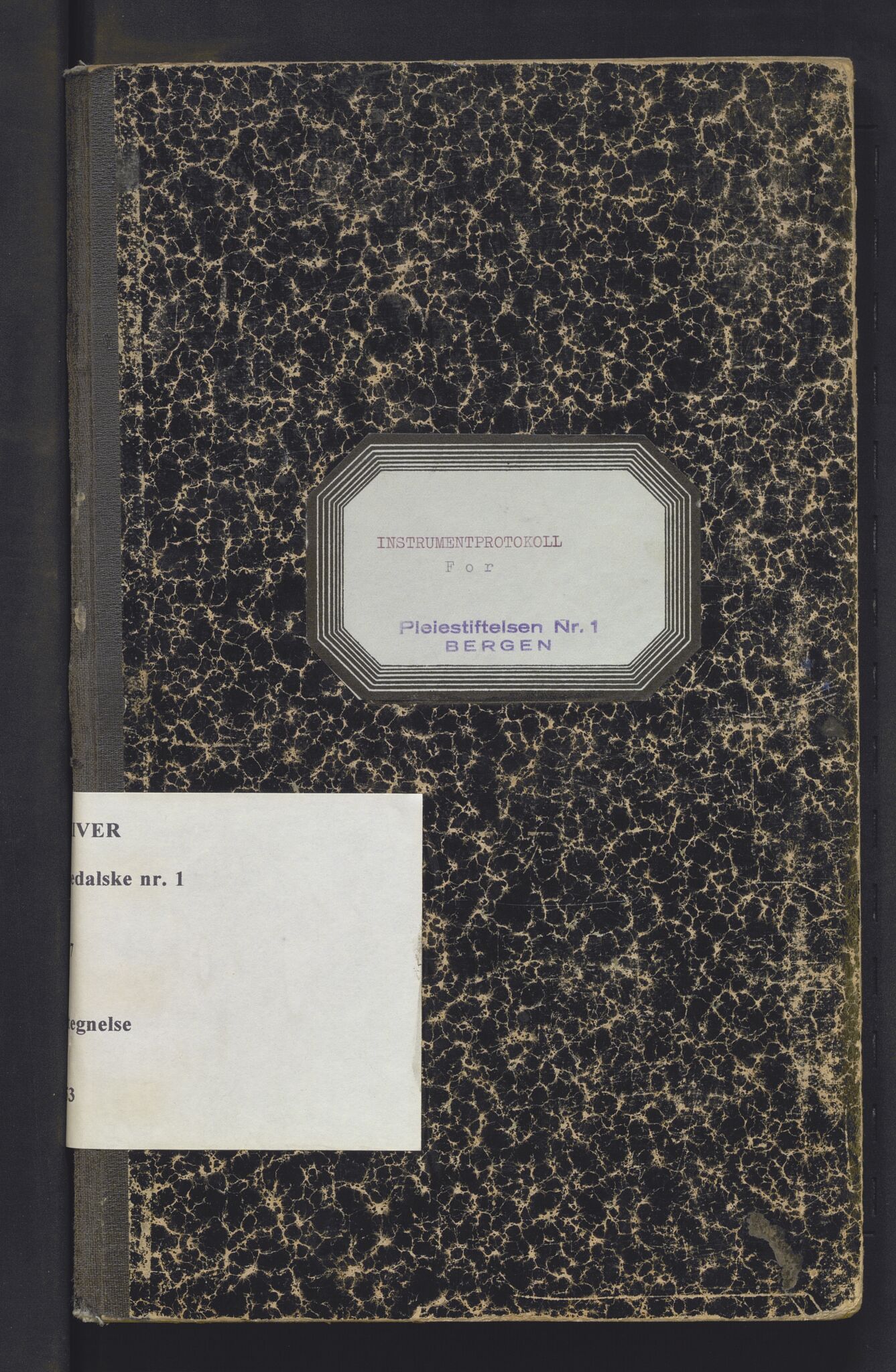 Lepraarkiver - Pleiestiftelsen for spedalske no.1, SAB/A-60601/D.b/L0007: Instrumentfortegnelse, 1938-1953