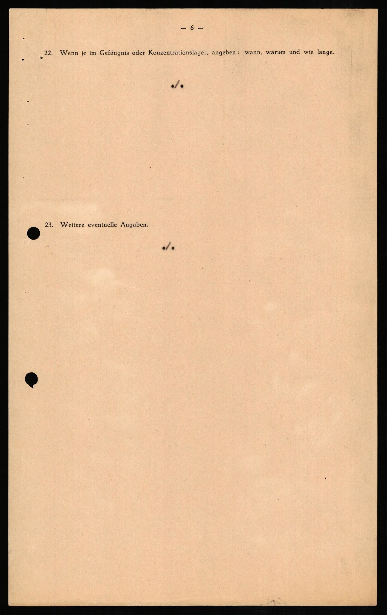 Forsvaret, Forsvarets overkommando II, RA/RAFA-3915/D/Db/L0010: CI Questionaires. Tyske okkupasjonsstyrker i Norge. Tyskere., 1945-1946, p. 408