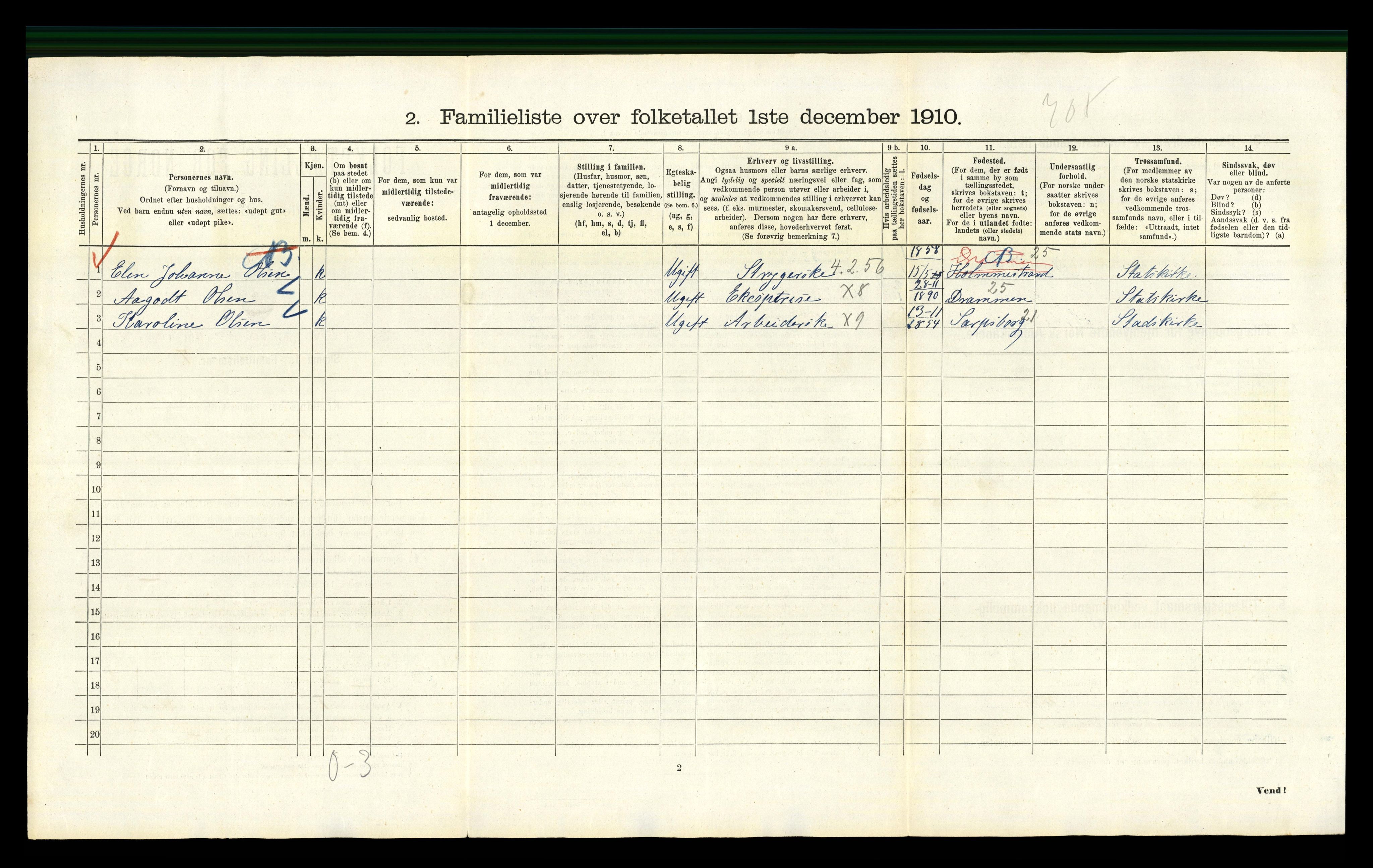 RA, 1910 census for Kristiania, 1910, p. 5426