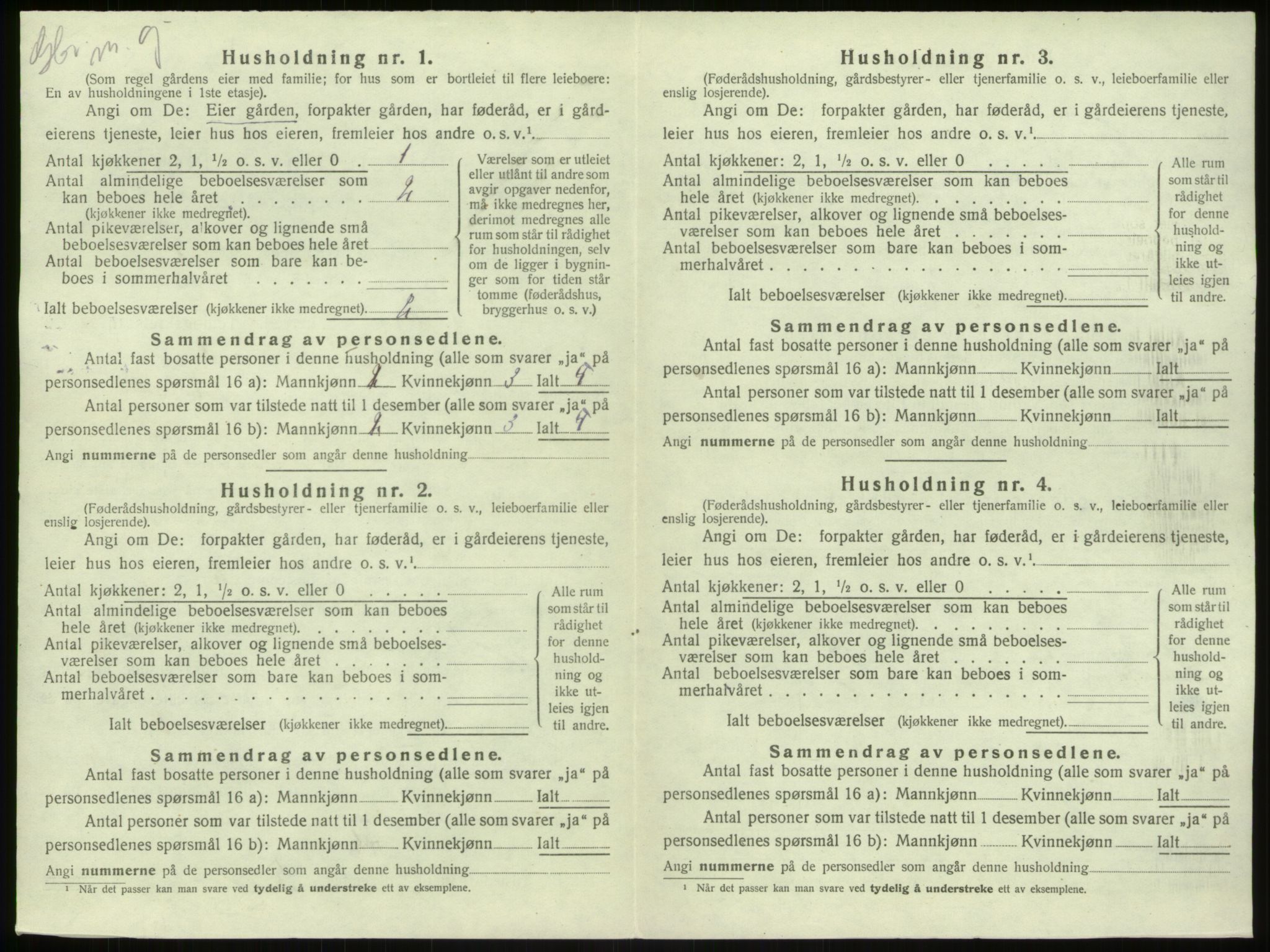 SAB, 1920 census for Haus, 1920, p. 652