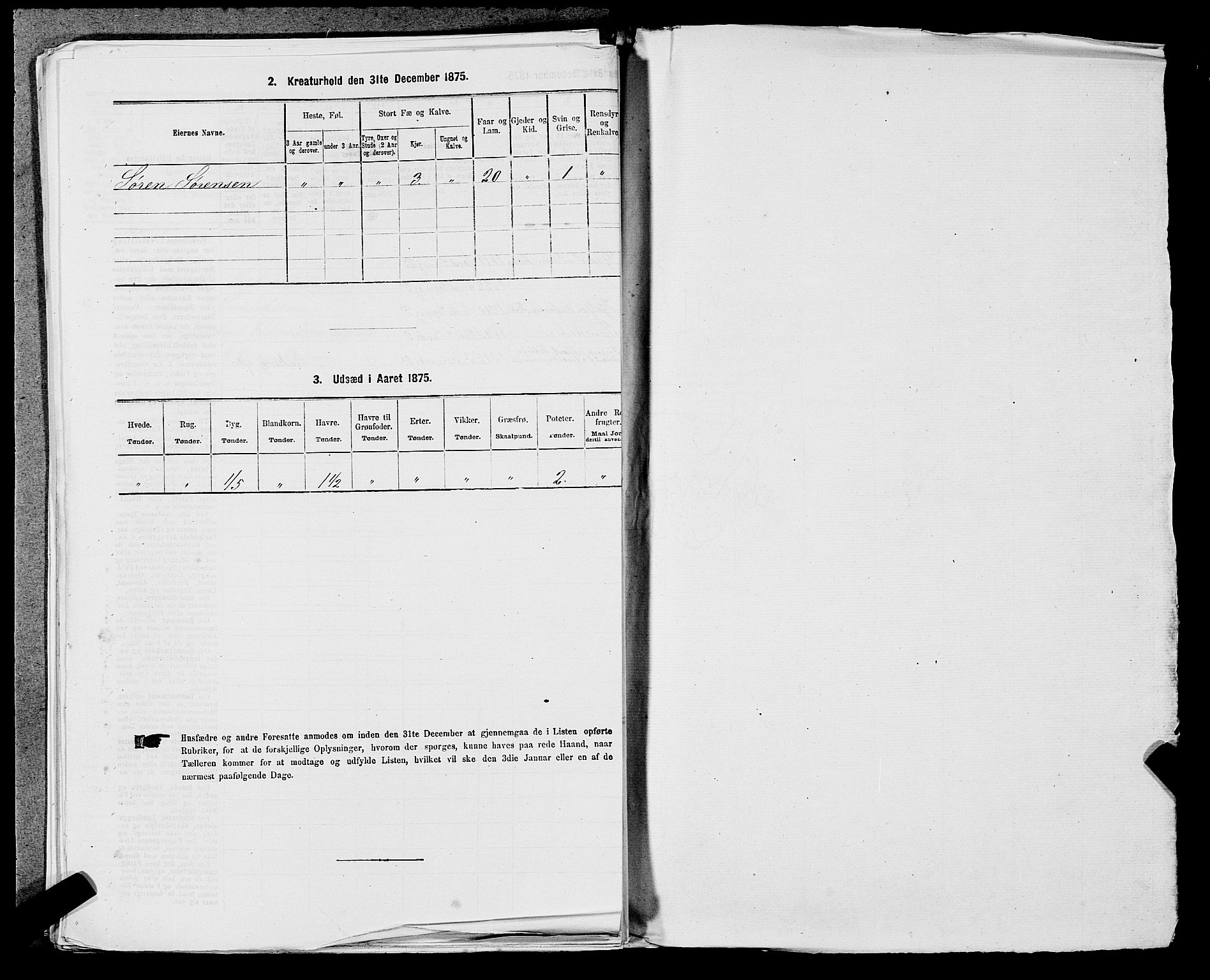 SAST, 1875 census for 1141P Finnøy, 1875, p. 607