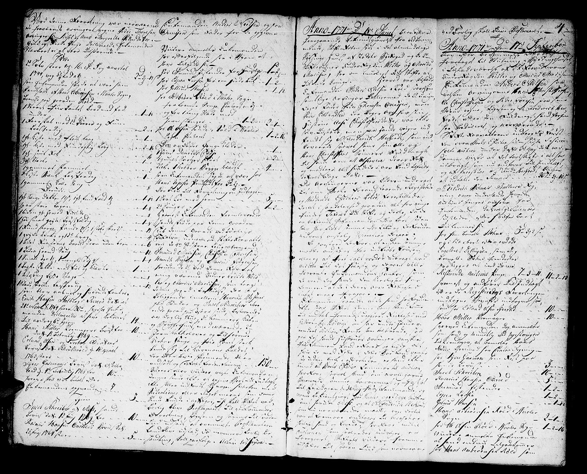 Moss byfogd, AV/SAO-A-10863/H/Hb/L0002: Skifteprotokoll - SPERRET. MIKROFILMET., 1771-1777, p. 3b-4a