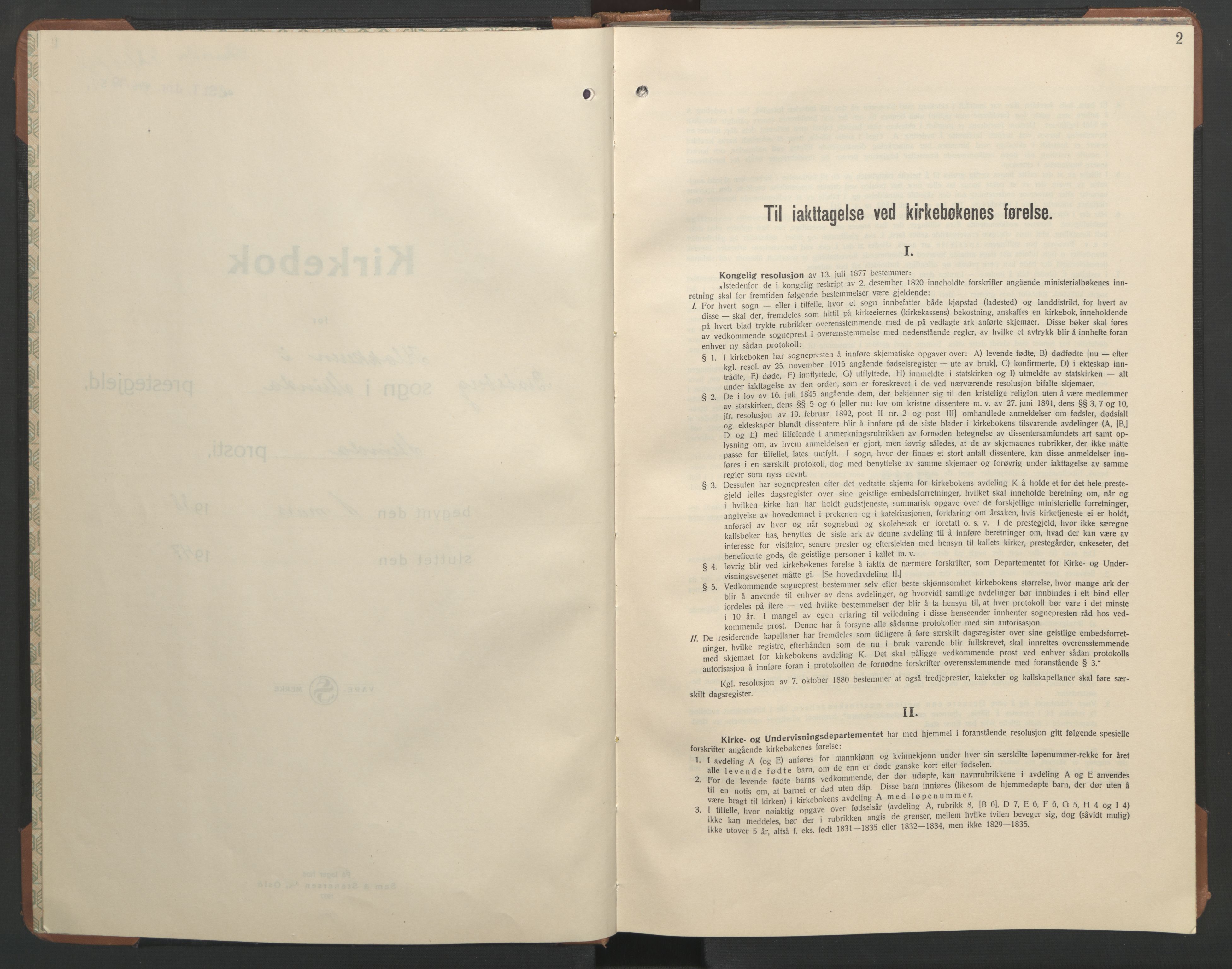 Ministerialprotokoller, klokkerbøker og fødselsregistre - Sør-Trøndelag, SAT/A-1456/608/L0343: Parish register (copy) no. 608C09, 1938-1952, p. 2