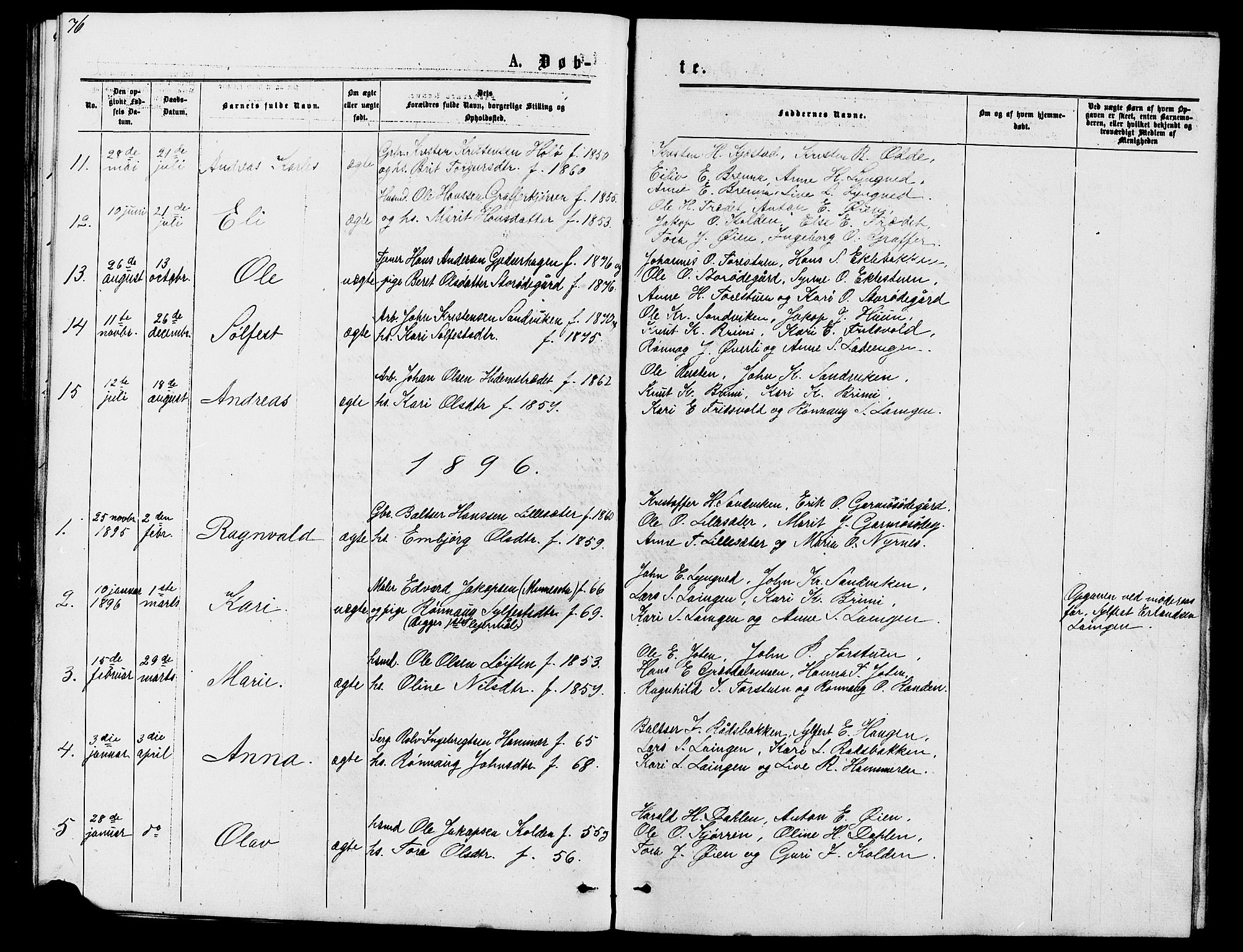 Lom prestekontor, SAH/PREST-070/L/L0005: Parish register (copy) no. 5, 1876-1901, p. 76-77