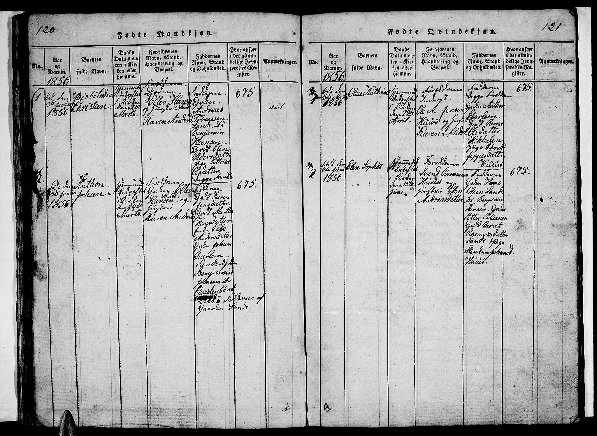 Ministerialprotokoller, klokkerbøker og fødselsregistre - Nordland, SAT/A-1459/840/L0581: Parish register (copy) no. 840C01, 1820-1873, p. 120-121