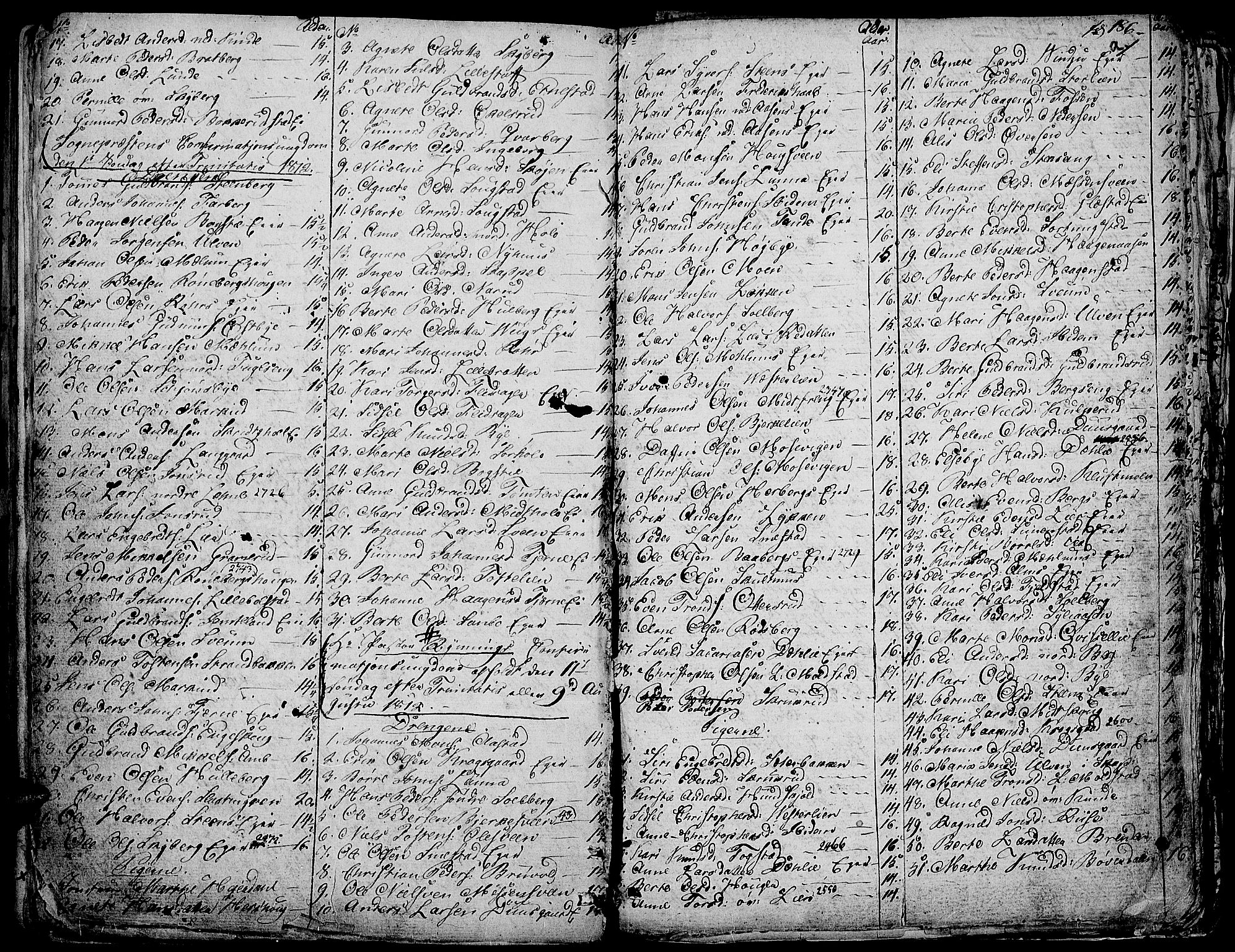 Ringsaker prestekontor, SAH/PREST-014/K/Ka/L0004: Parish register (official) no. 4, 1799-1814, p. 186