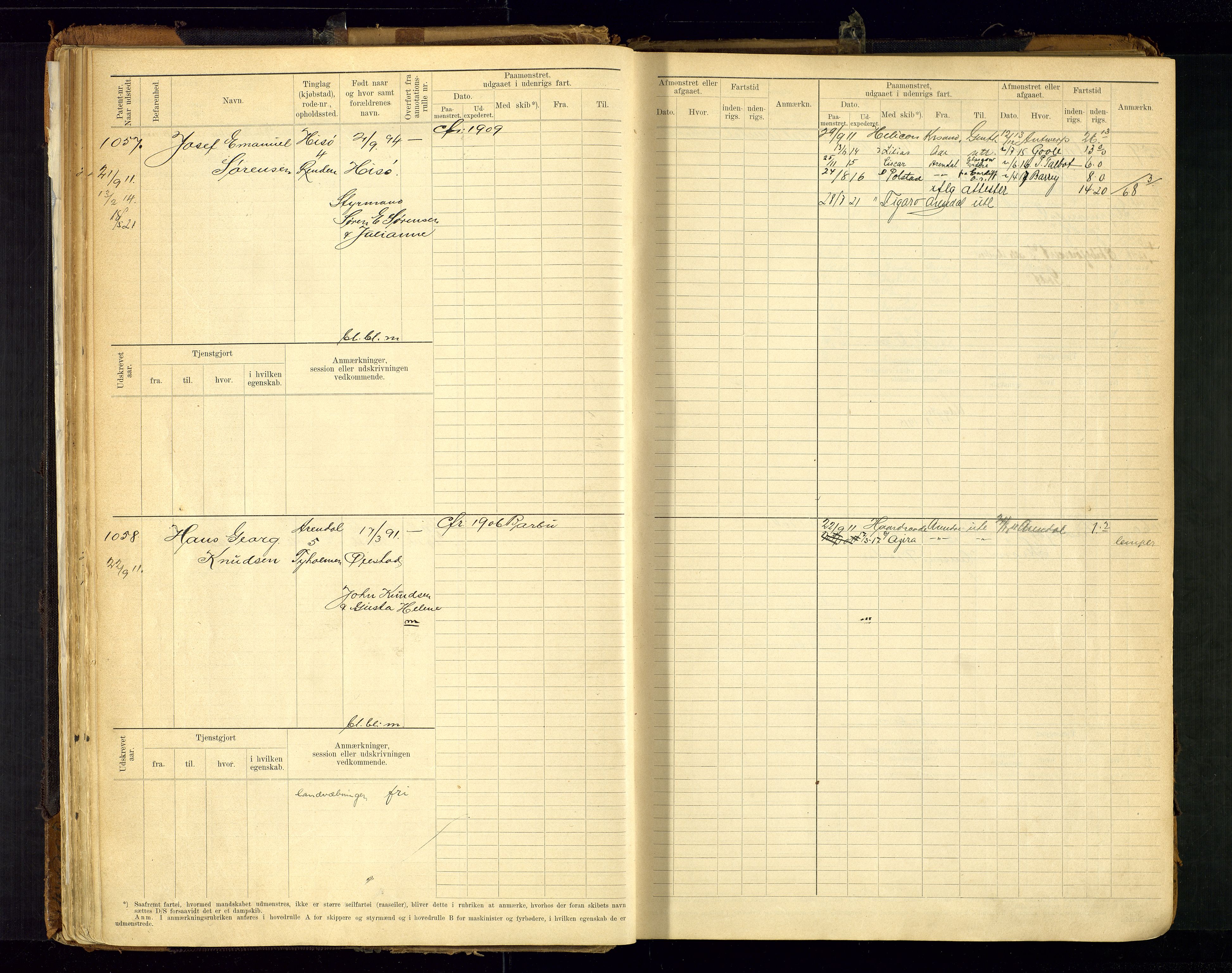 Arendal mønstringskrets, SAK/2031-0012/F/Fb/L0021: Hovedrulle A nr 969-1465, S-19, 1910-1914, p. 49