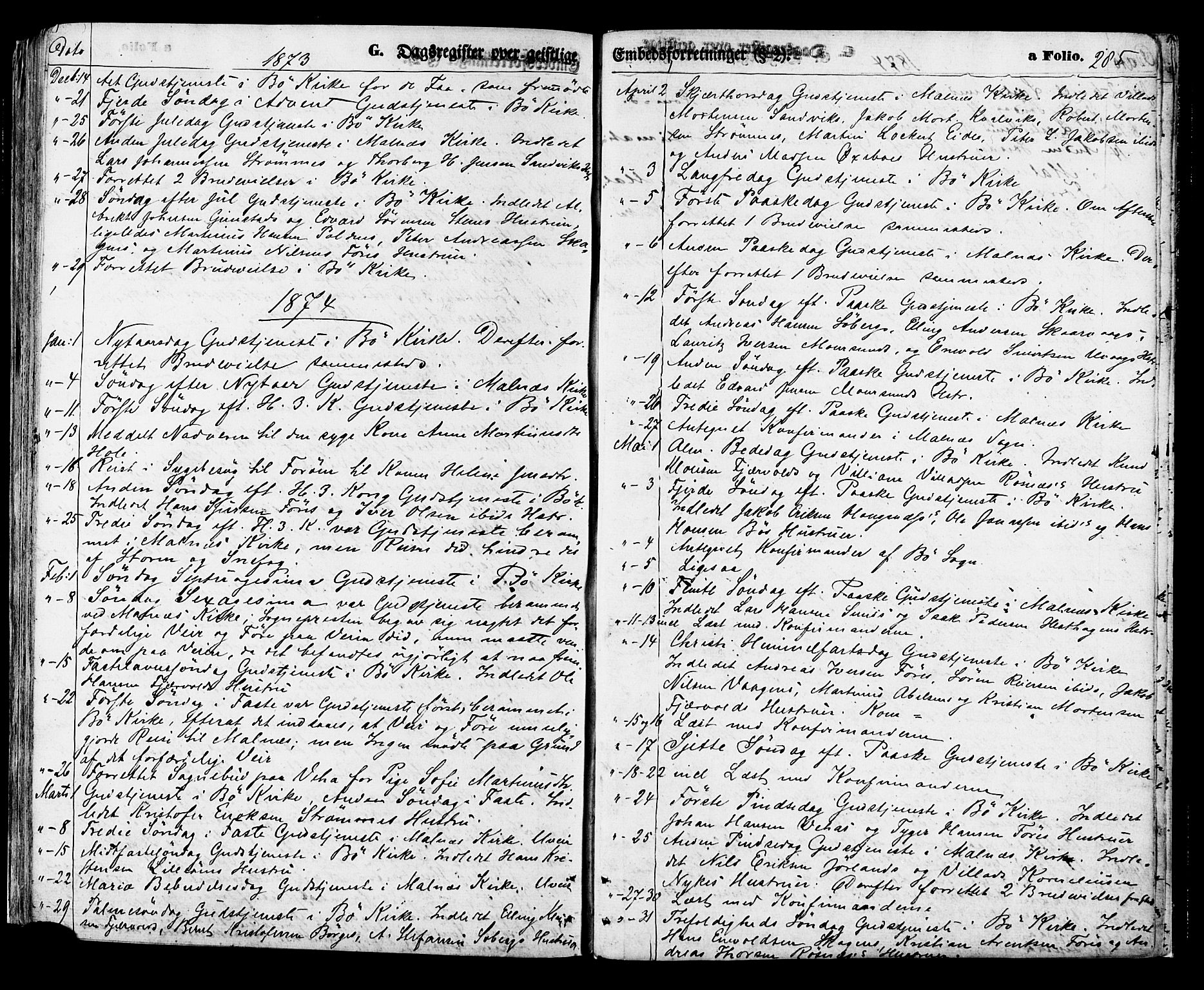 Ministerialprotokoller, klokkerbøker og fødselsregistre - Nordland, AV/SAT-A-1459/891/L1301: Parish register (official) no. 891A06, 1870-1878, p. 285