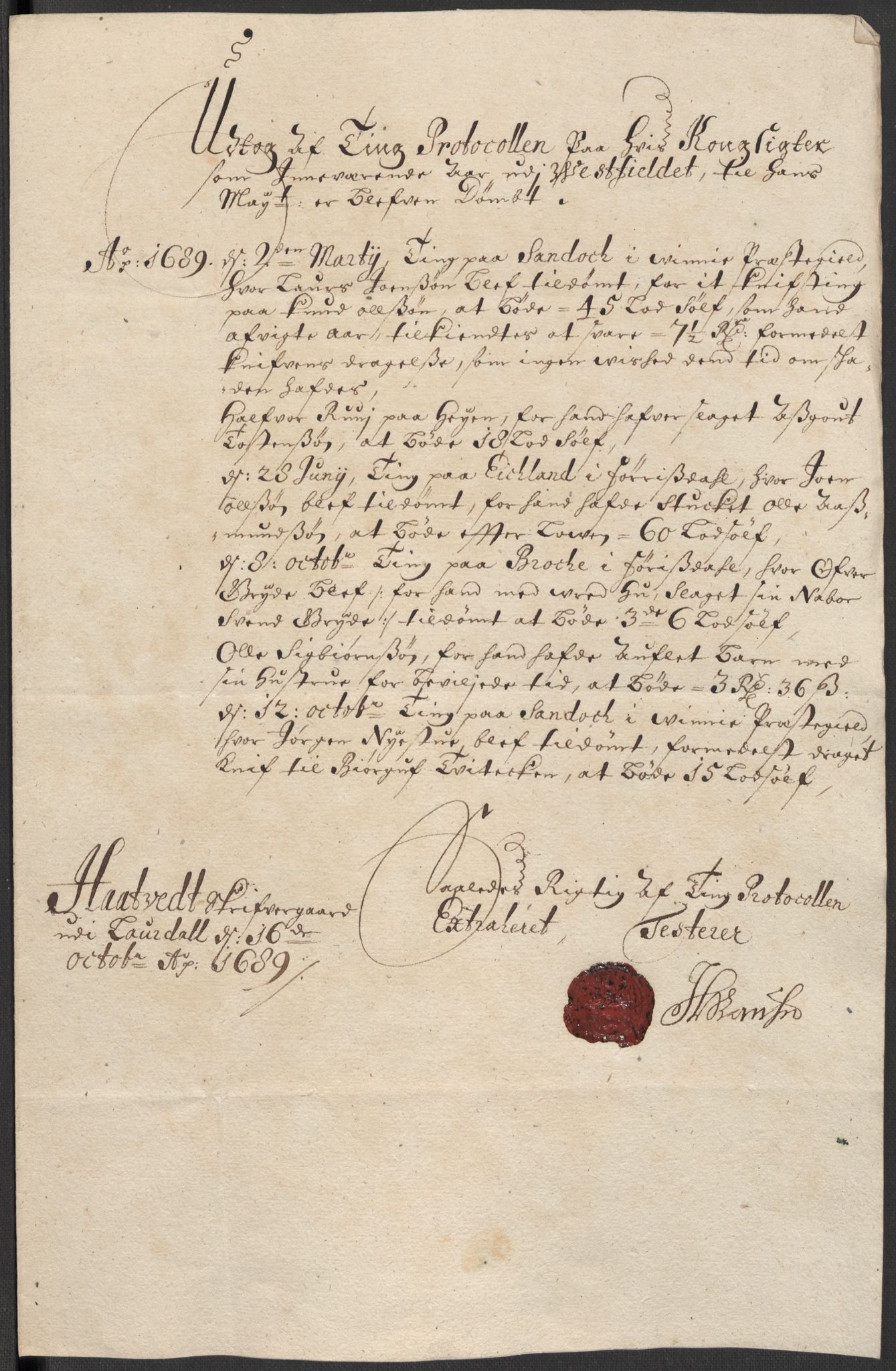 Rentekammeret inntil 1814, Reviderte regnskaper, Fogderegnskap, AV/RA-EA-4092/R35/L2088: Fogderegnskap Øvre og Nedre Telemark, 1687-1689, p. 10