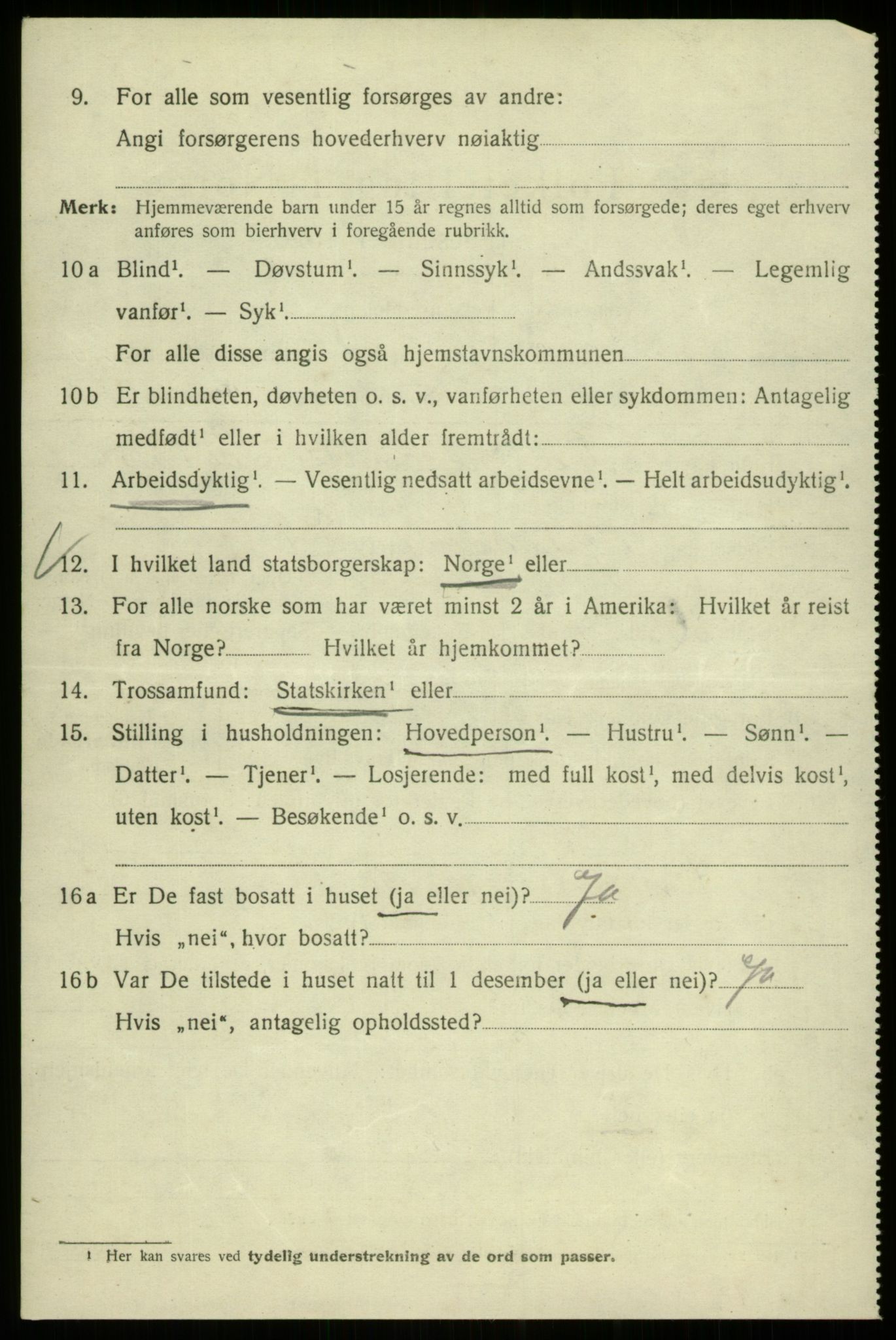 SAB, 1920 census for Bergen, 1920, p. 163859