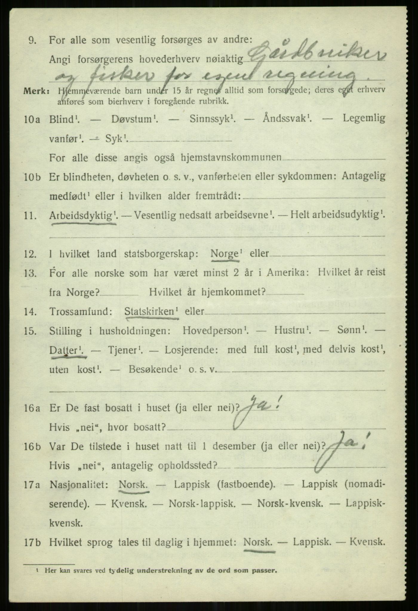 SATØ, 1920 census for Helgøy, 1920, p. 2570