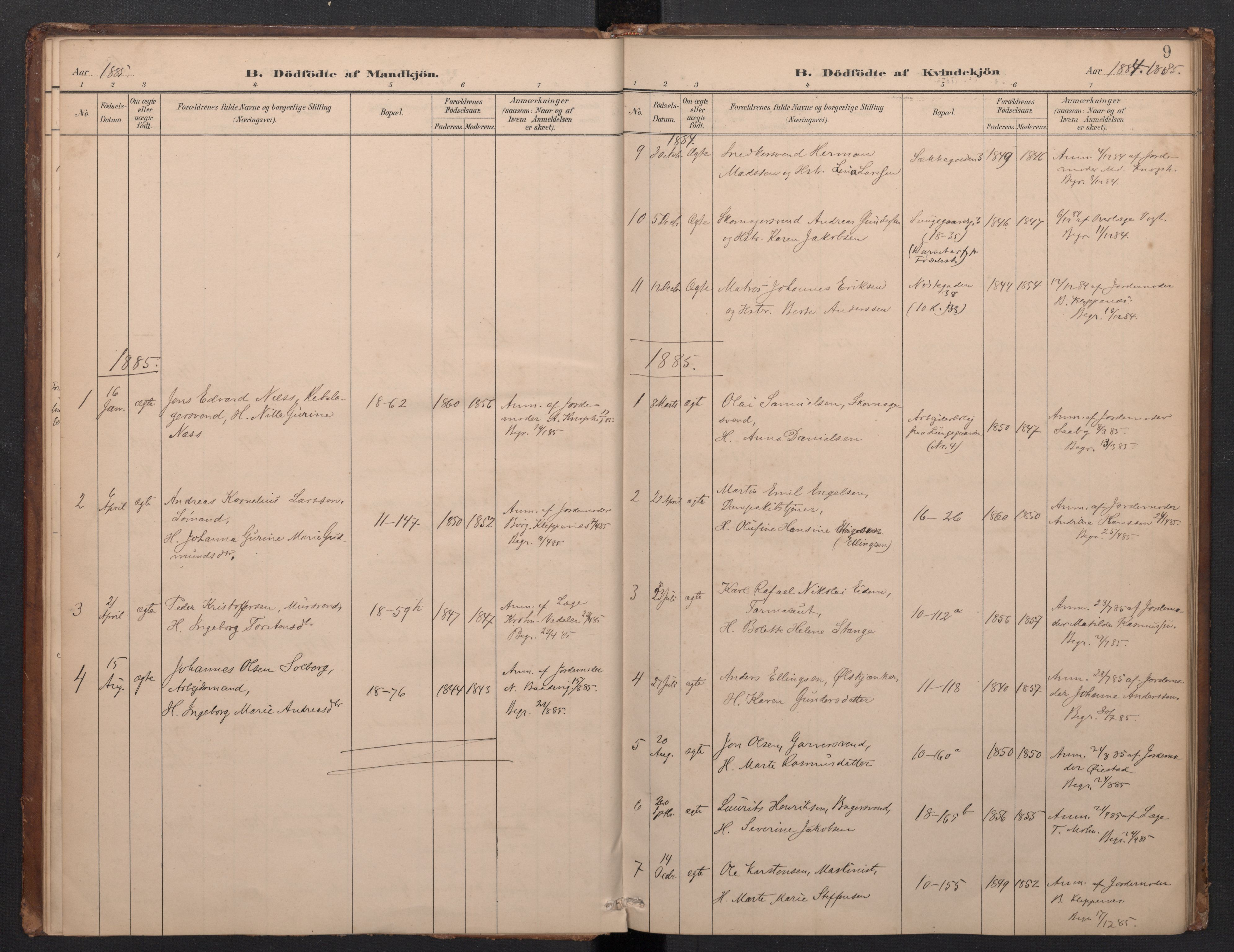 Domkirken sokneprestembete, AV/SAB-A-74801/H/Haa/L0049: Parish register (official) no. G 1, 1882-1922, p. 8b-9a