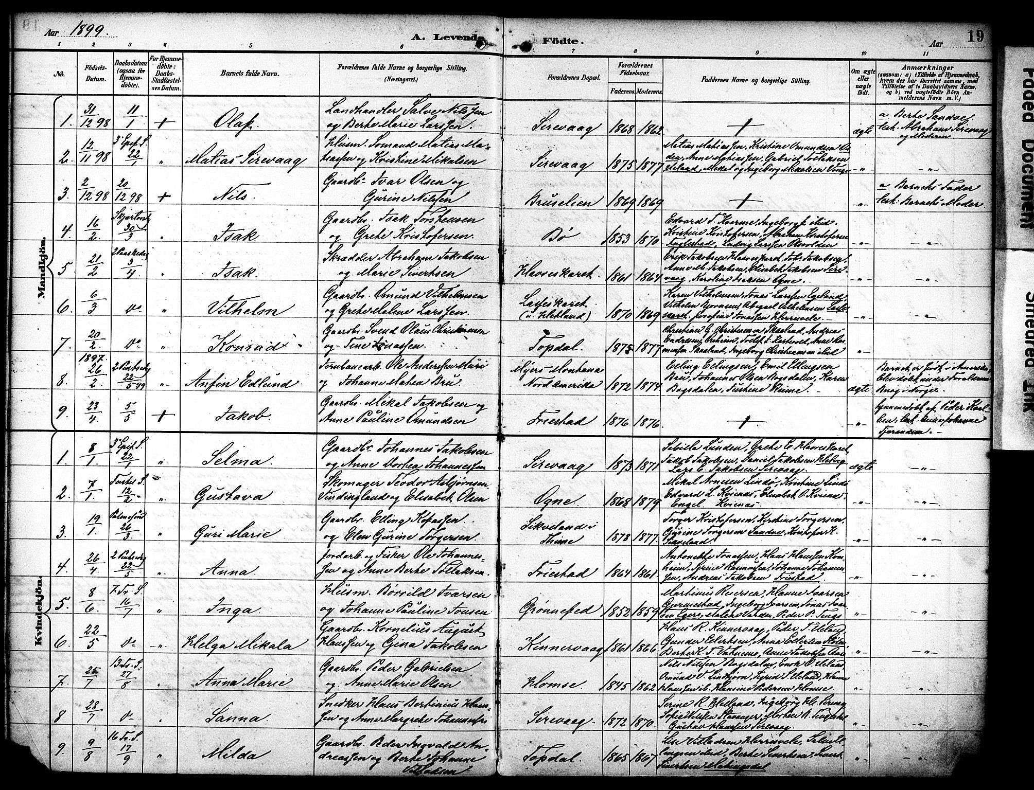 Eigersund sokneprestkontor, AV/SAST-A-101807/S08/L0020: Parish register (official) no. A 19, 1893-1910, p. 19