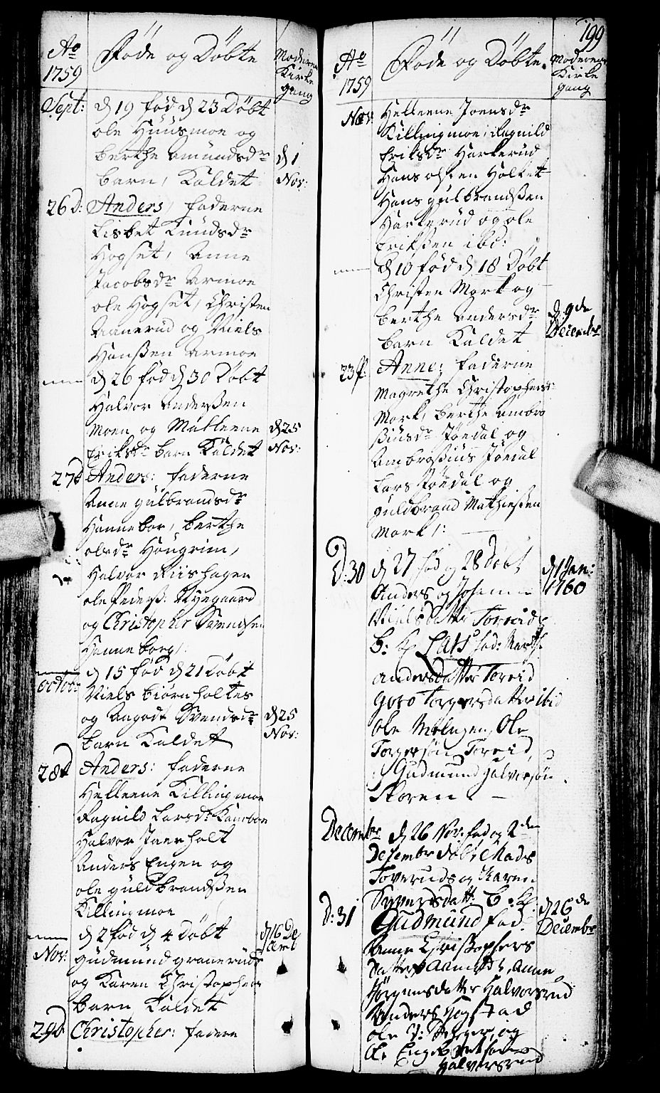 Aurskog prestekontor Kirkebøker, AV/SAO-A-10304a/F/Fa/L0002: Parish register (official) no. I 2, 1735-1766, p. 199