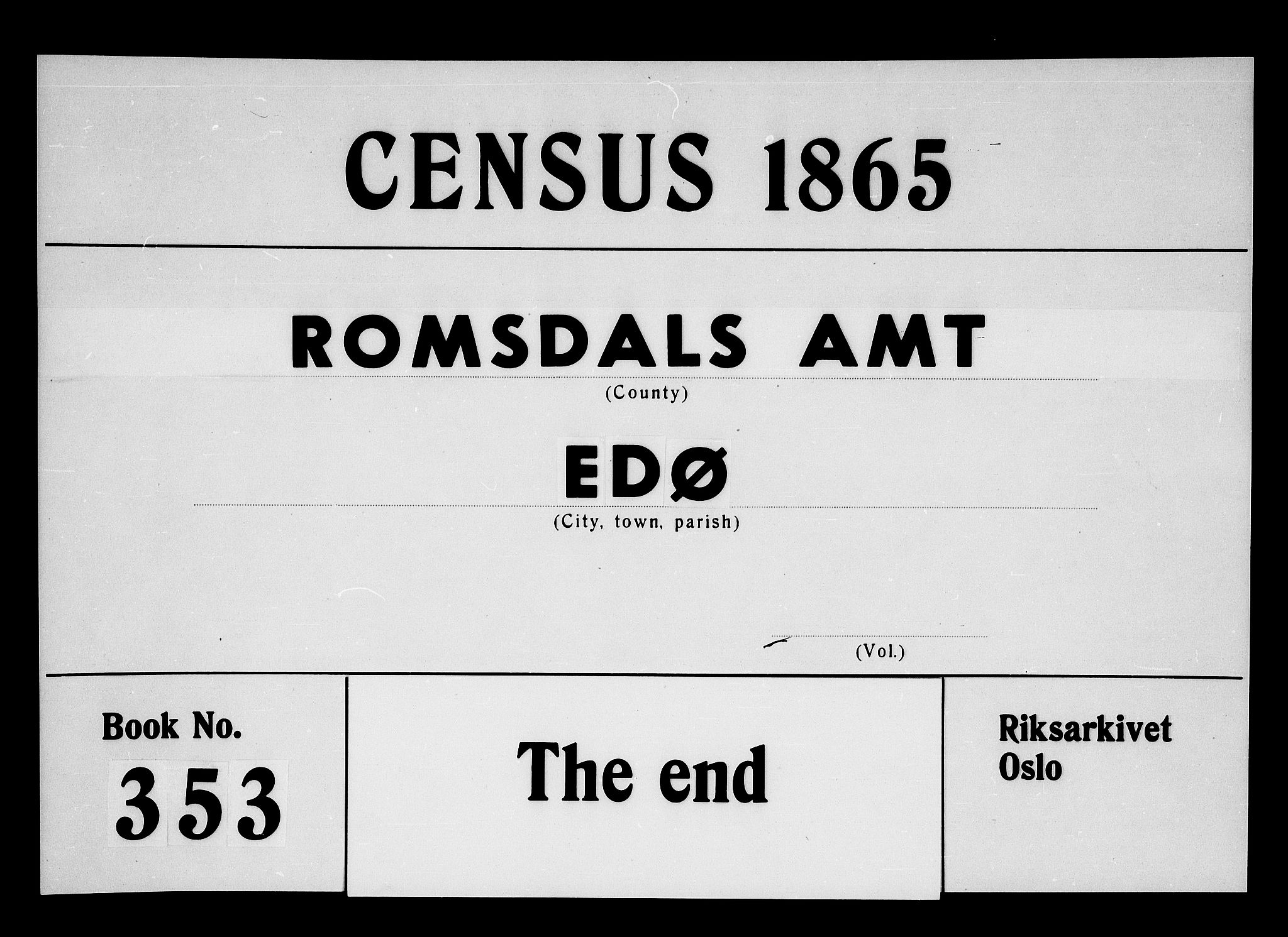 RA, 1865 census for Edøy, 1865, p. 156