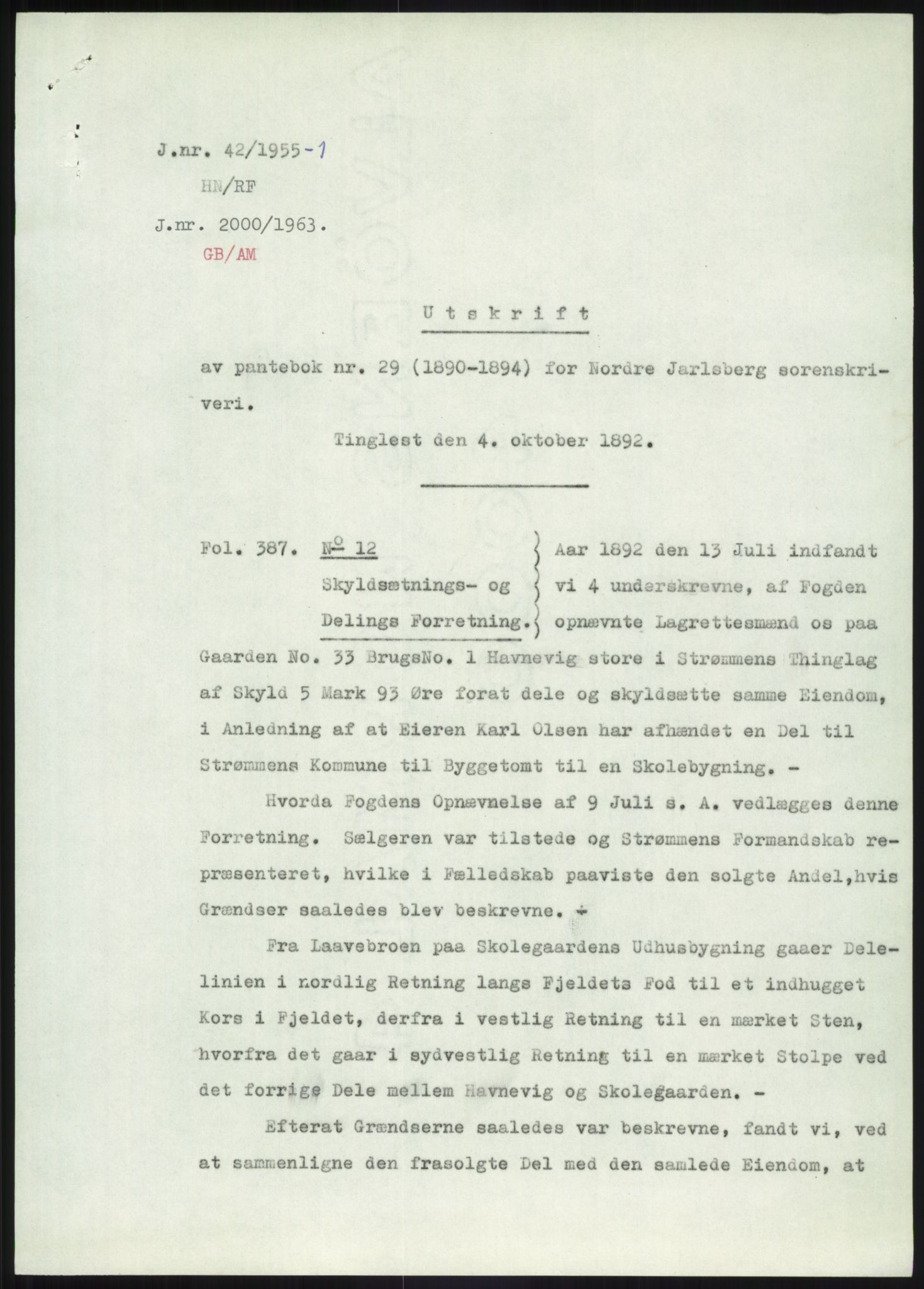 Statsarkivet i Kongsberg, SAKO/A-0001, 1954-1955, p. 339