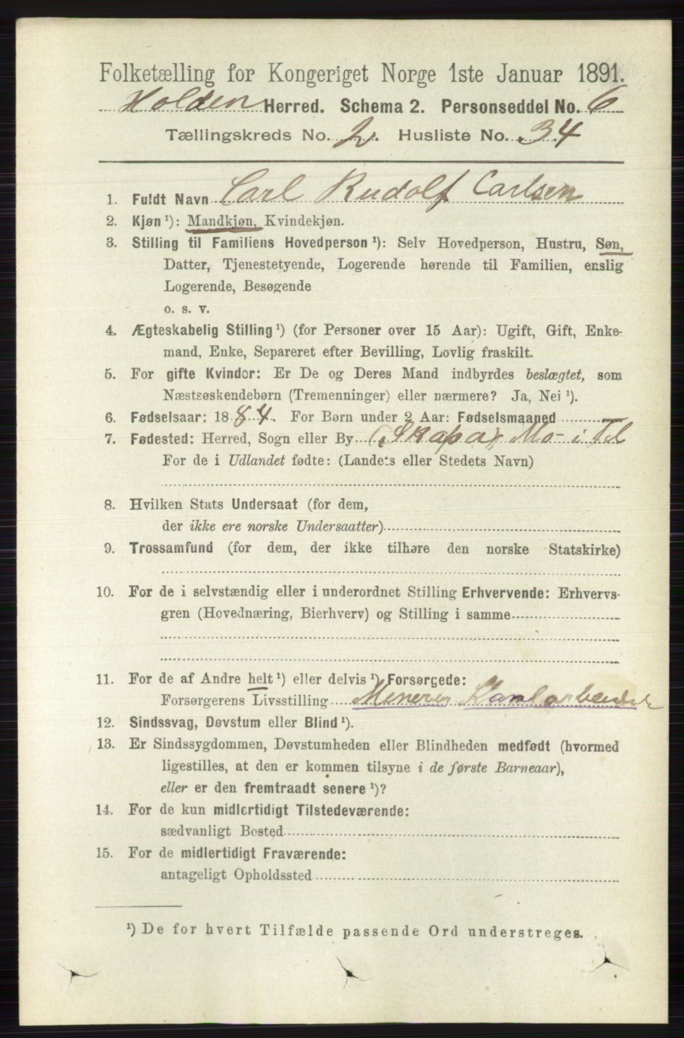 RA, 1891 census for 0819 Holla, 1891, p. 993