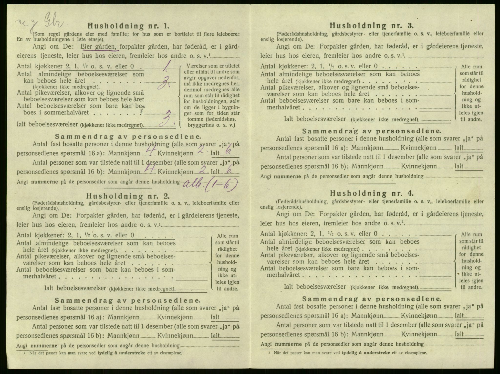 SAKO, 1920 census for Lier, 1920, p. 3040