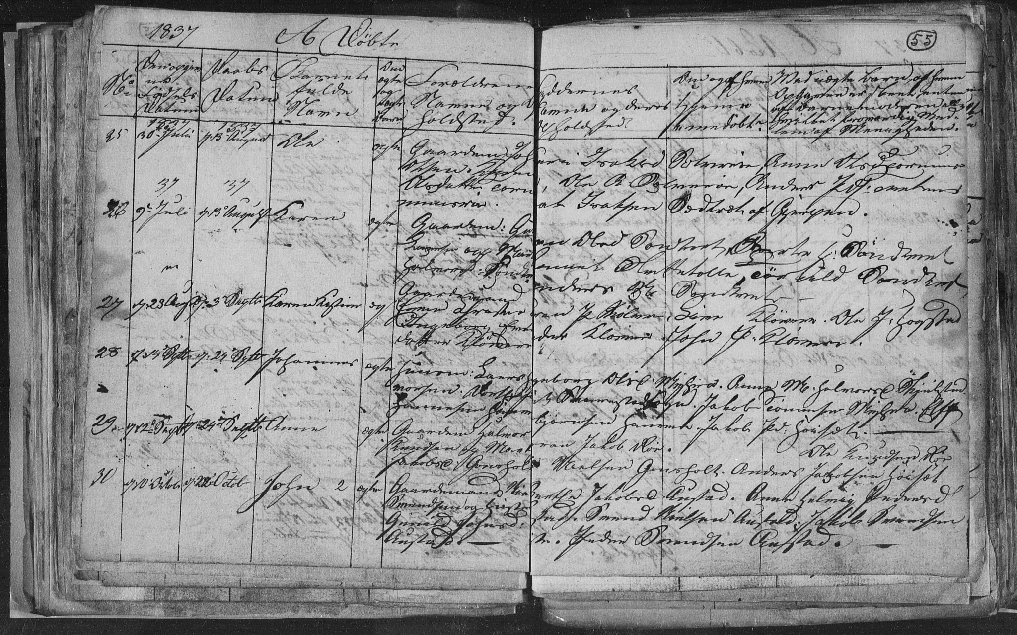 Siljan kirkebøker, SAKO/A-300/G/Ga/L0001: Parish register (copy) no. 1, 1827-1847, p. 55