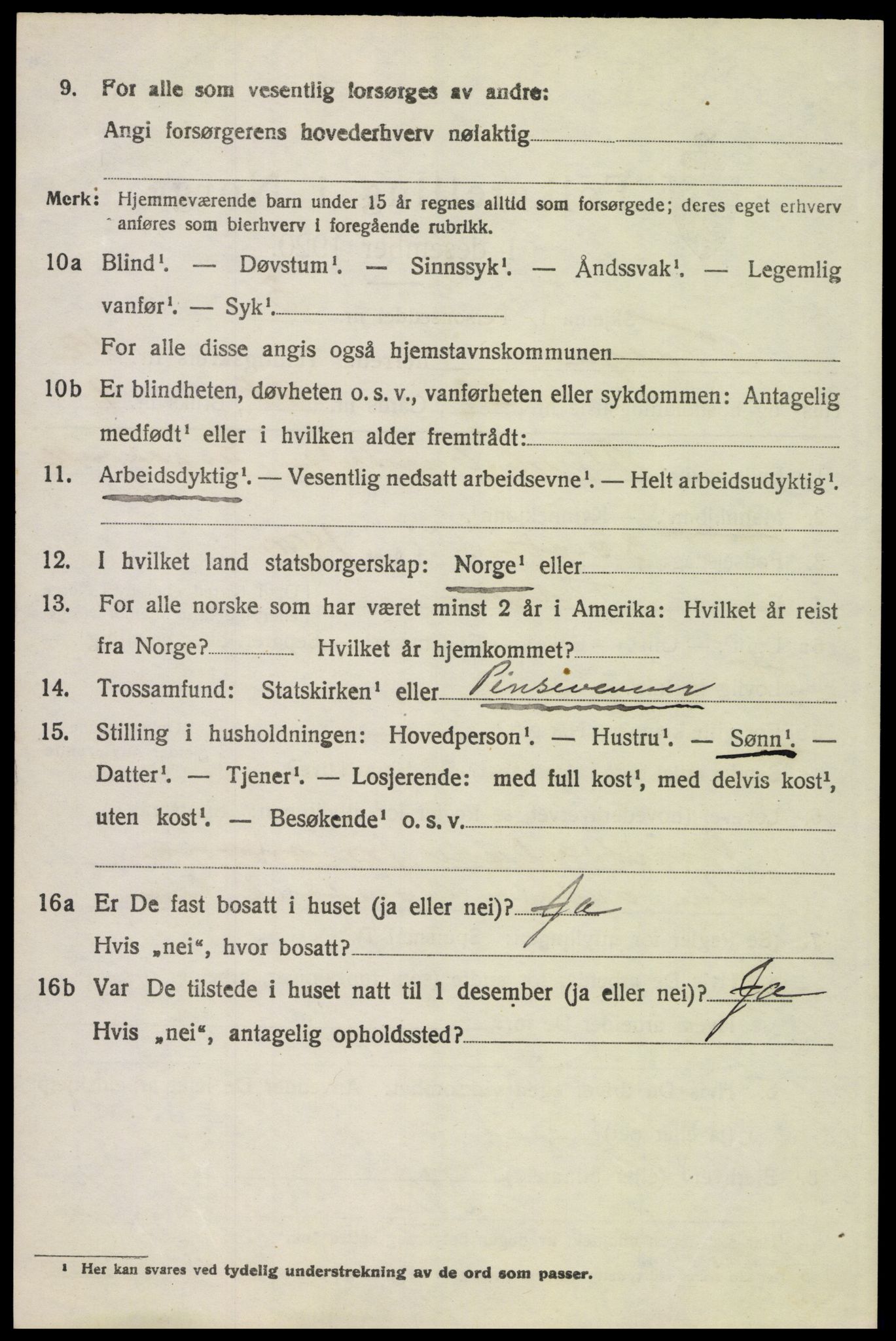 SAH, 1920 census for Tolga, 1920, p. 5746