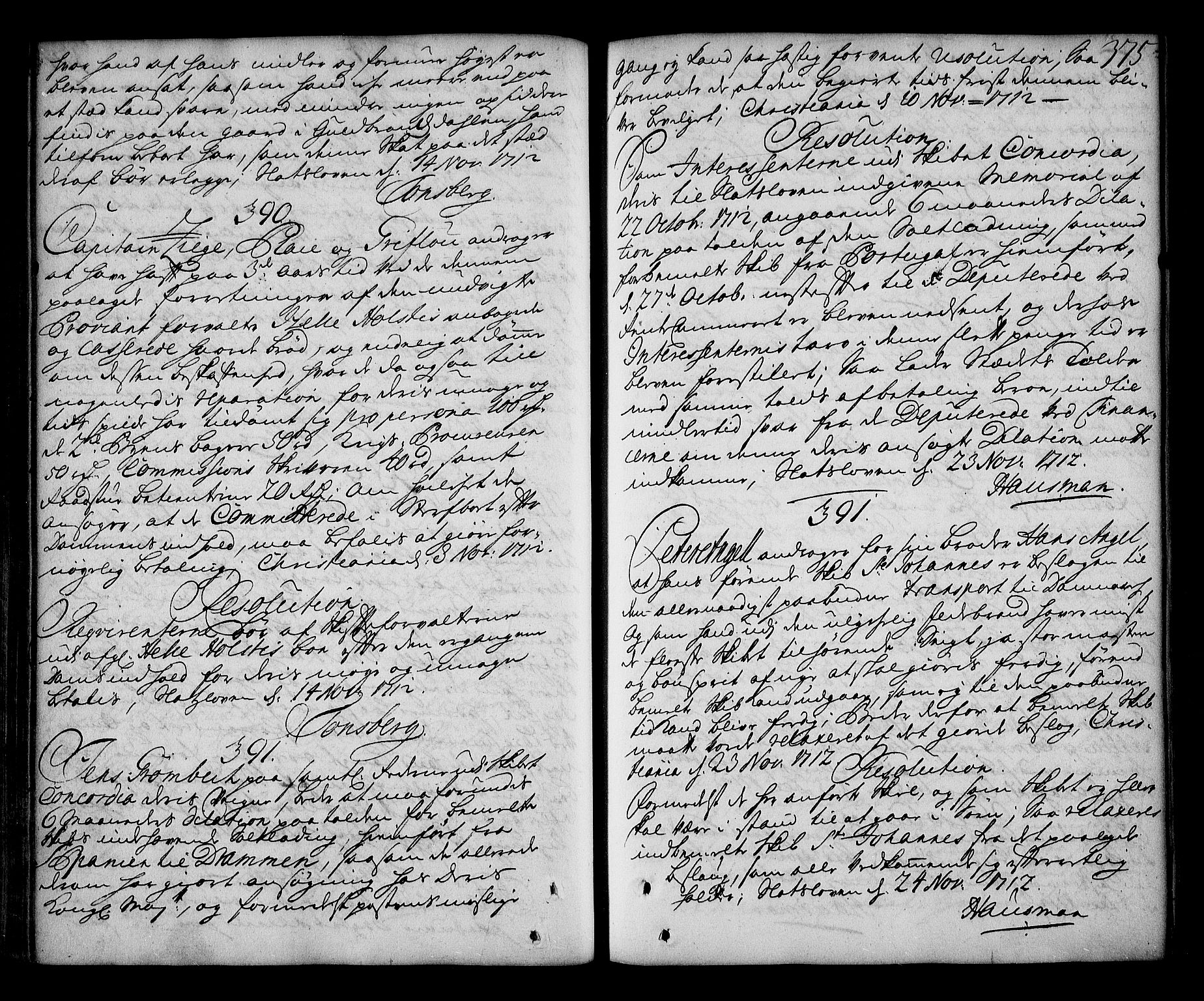 Stattholderembetet 1572-1771, AV/RA-EA-2870/Ag/L0002: Supplikasjons- og resolusjonsprotokoll, 1710-1714, p. 374b-375a