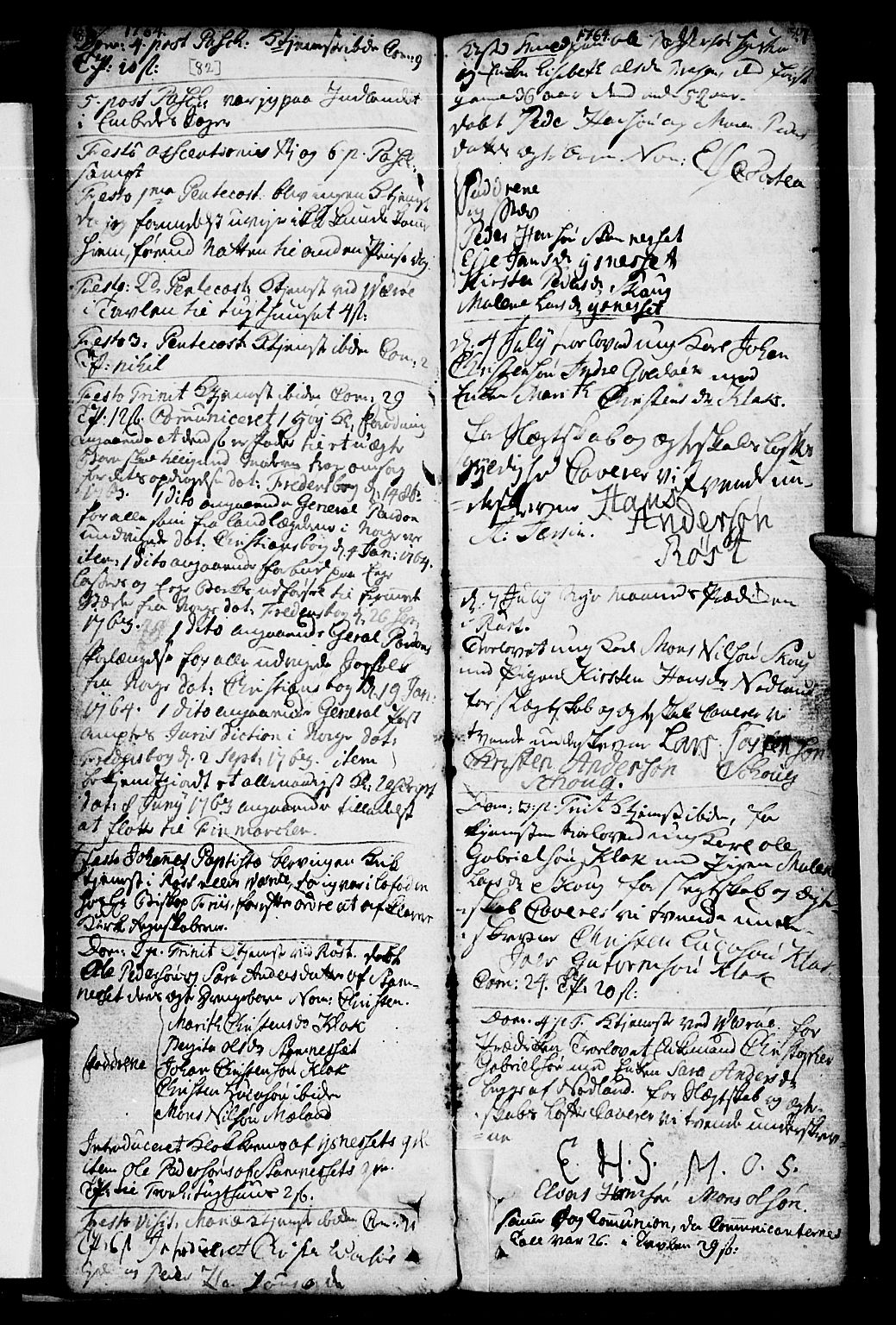 Ministerialprotokoller, klokkerbøker og fødselsregistre - Nordland, SAT/A-1459/807/L0118: Parish register (official) no. 807A01, 1752-1798, p. 86-87