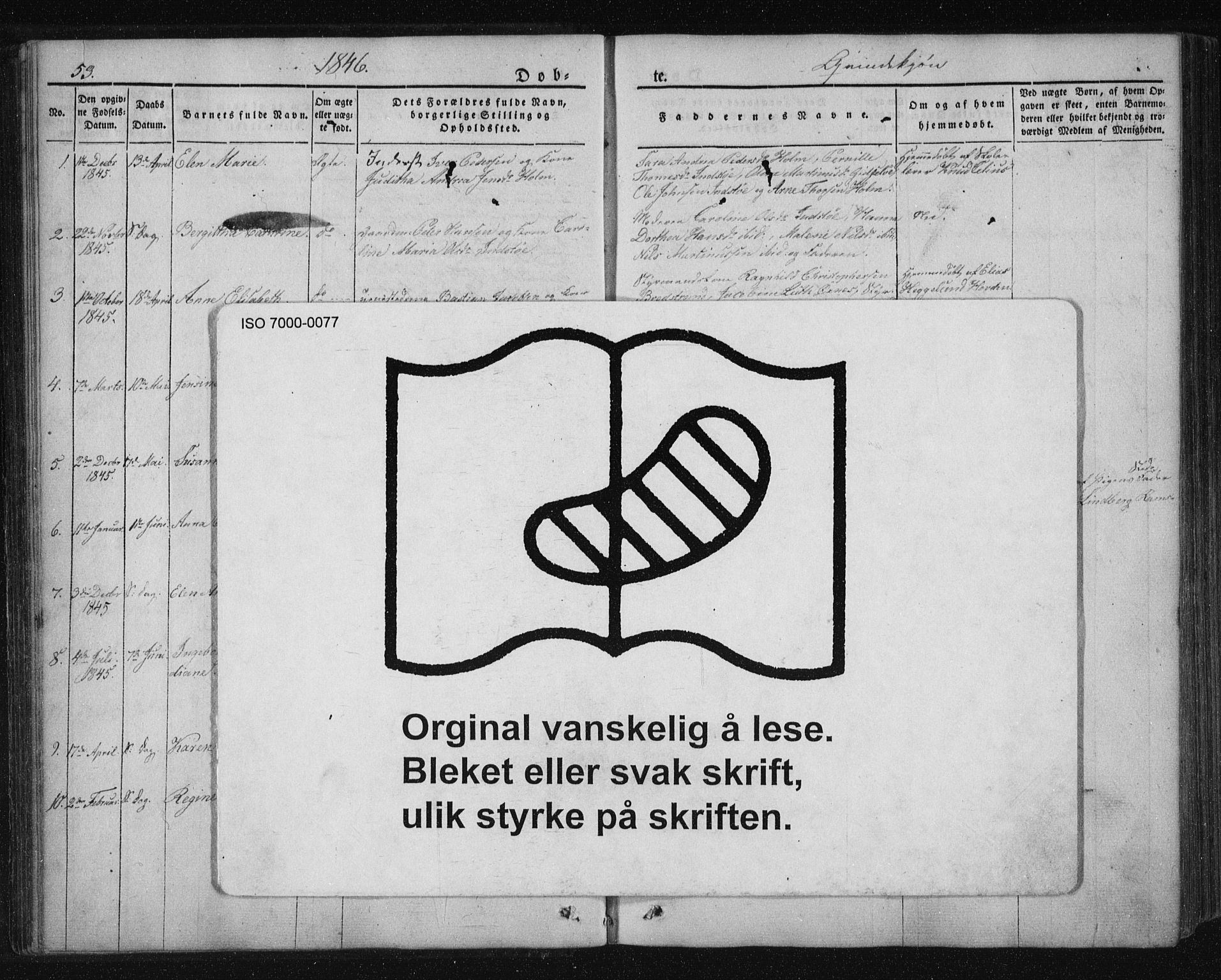 Ministerialprotokoller, klokkerbøker og fødselsregistre - Nordland, AV/SAT-A-1459/893/L1332: Parish register (official) no. 893A05, 1841-1858, p. 53