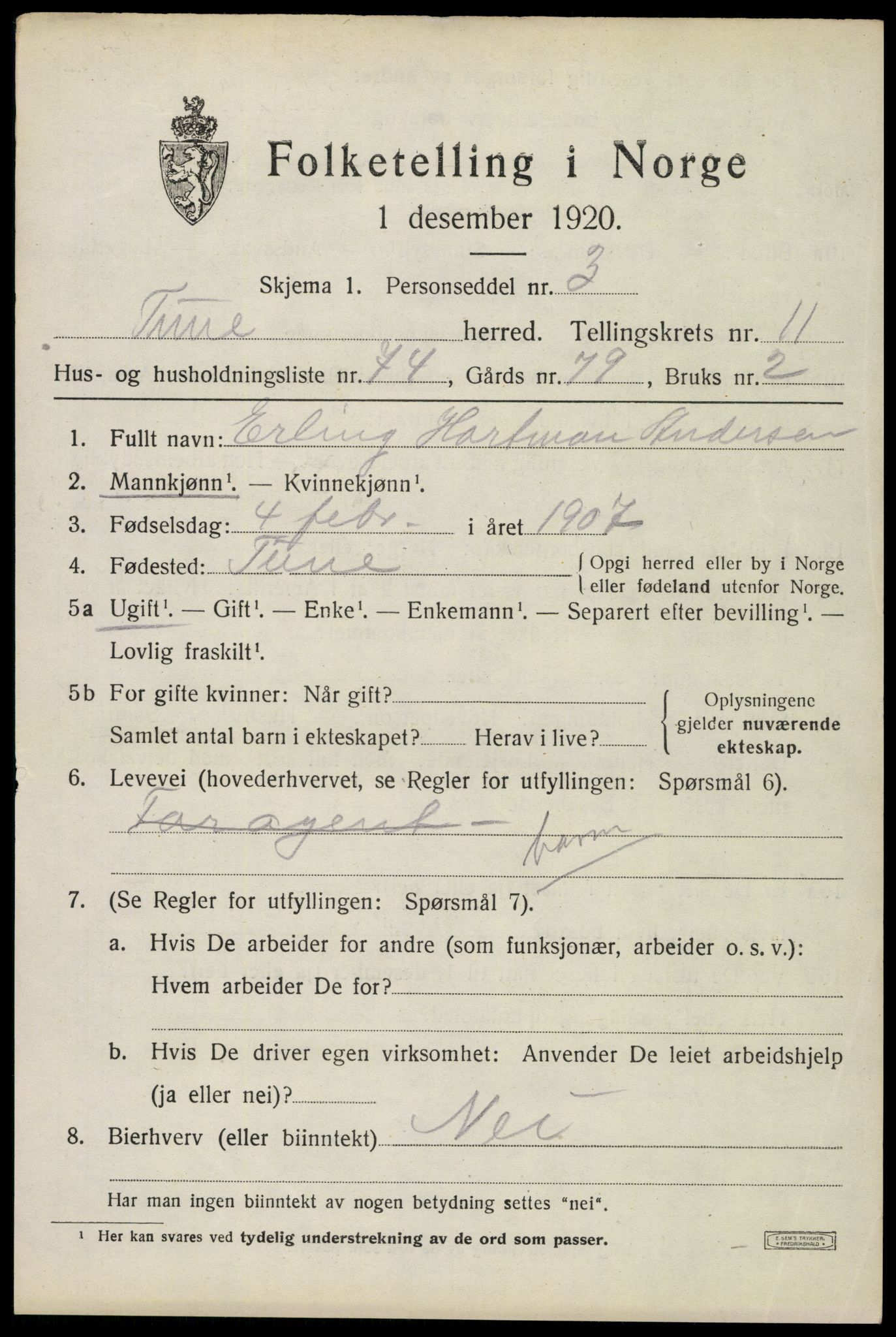 SAO, 1920 census for Tune, 1920, p. 14942