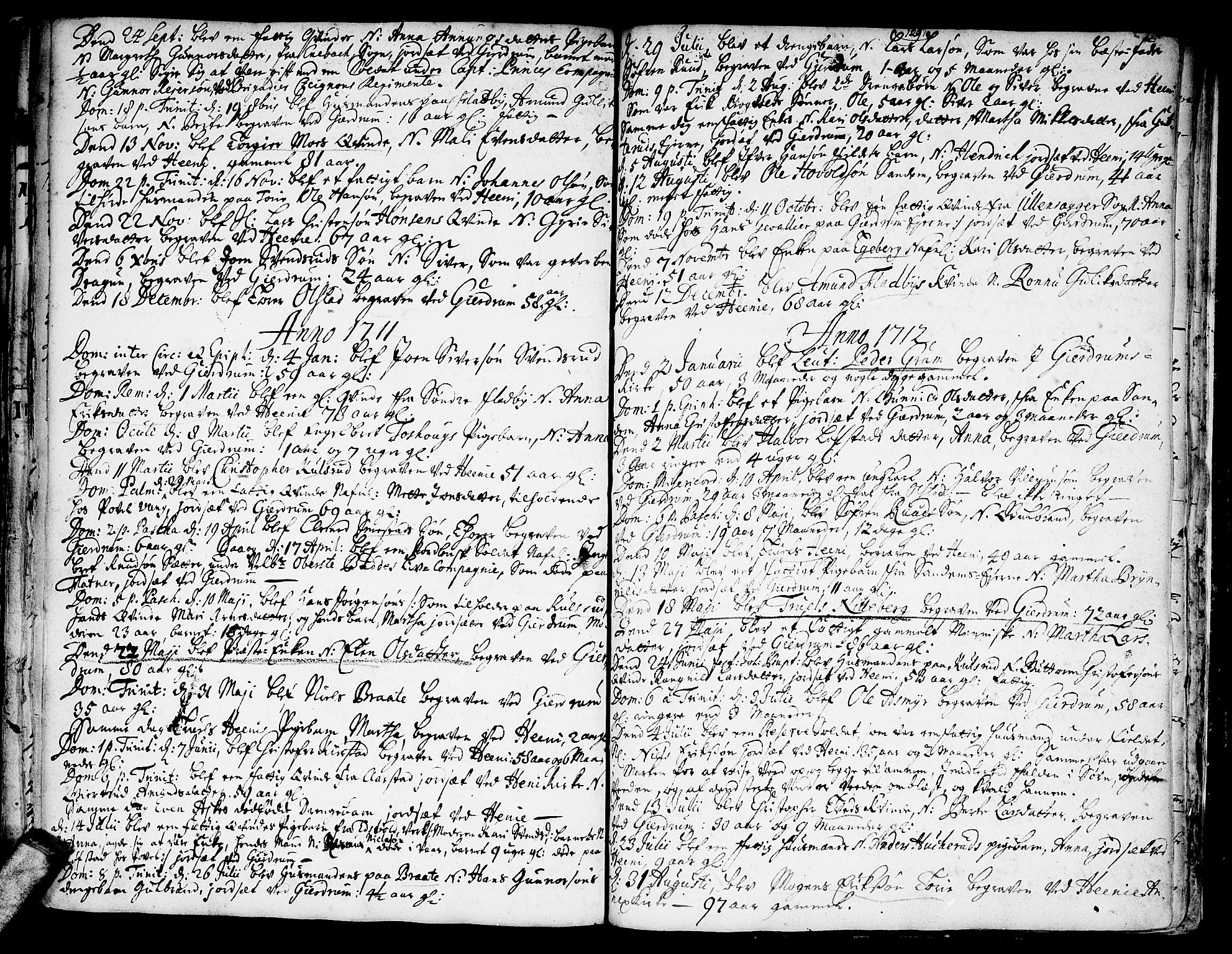 Gjerdrum prestekontor Kirkebøker, SAO/A-10412b/F/Fa/L0001: Parish register (official) no. I 1, 1689-1736, p. 129