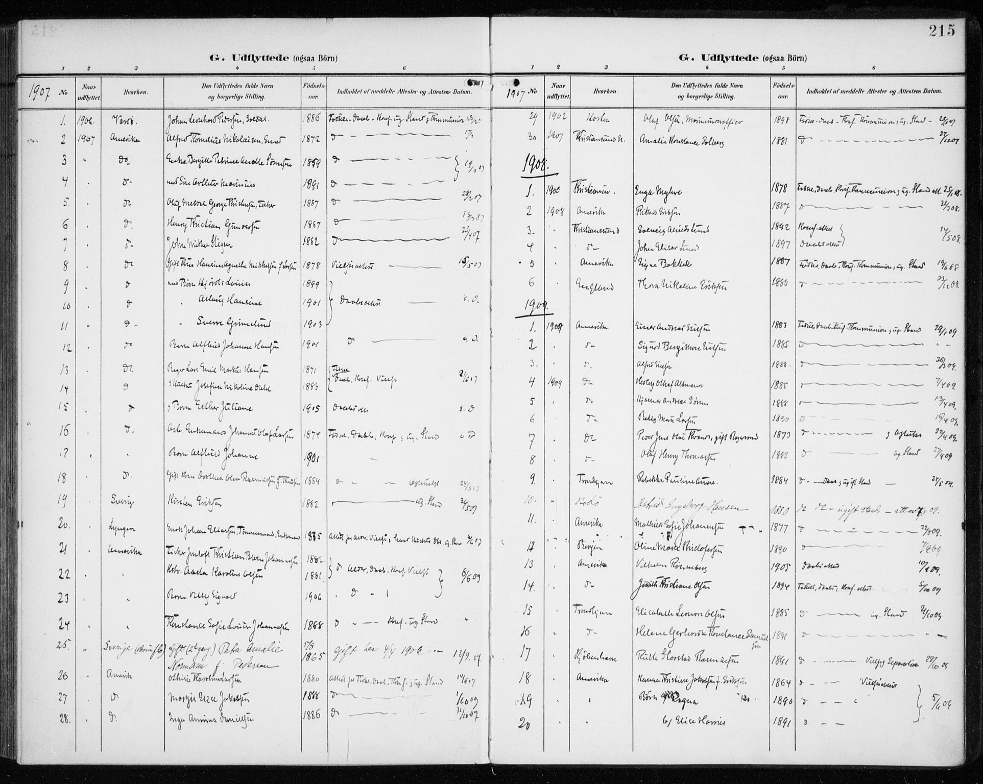 Tromsø sokneprestkontor/stiftsprosti/domprosti, AV/SATØ-S-1343/G/Ga/L0018kirke: Parish register (official) no. 18, 1907-1917, p. 215